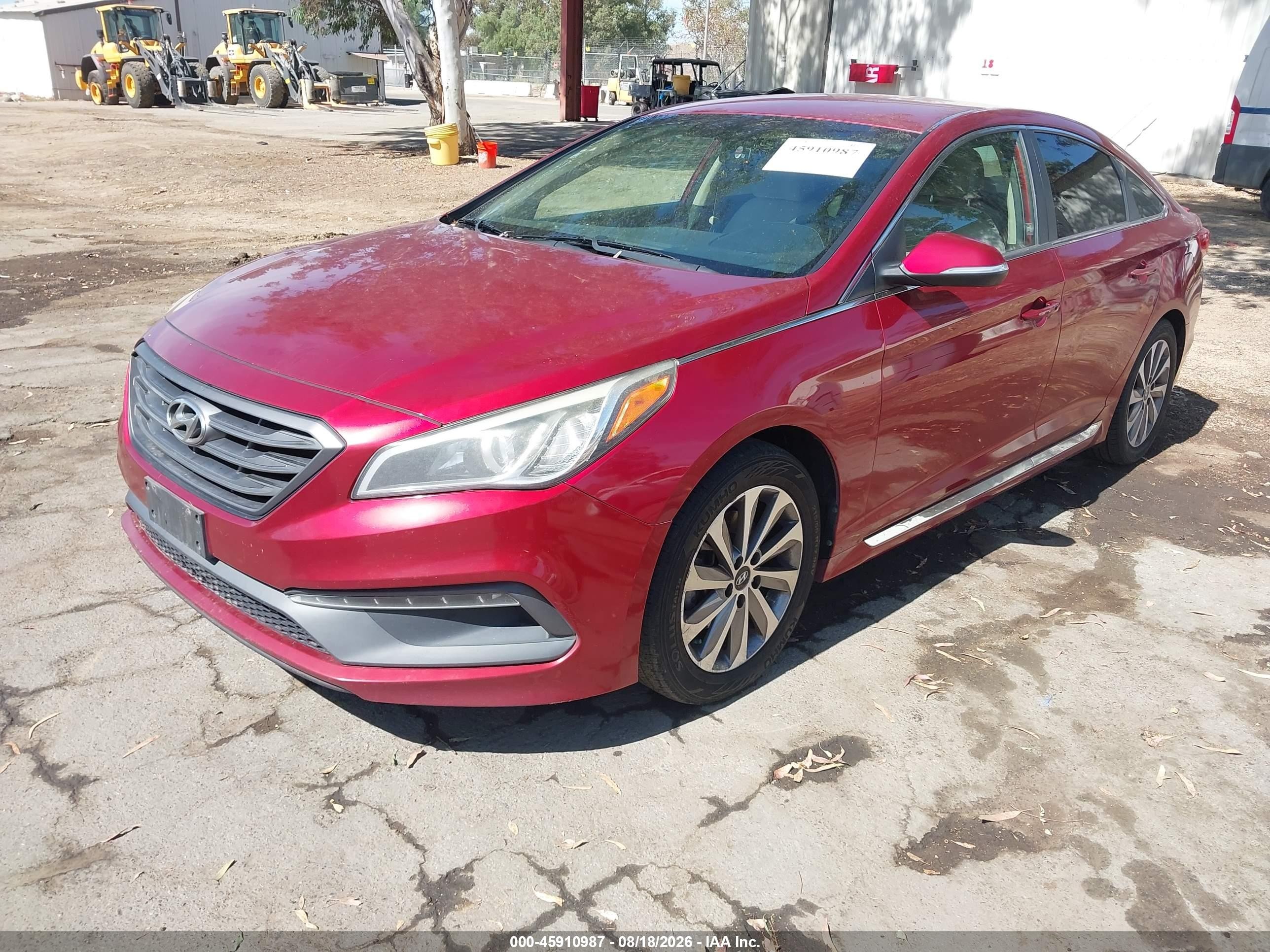 2015 Hyundai Sonata Sport Red vin: 5NPE34AF5FH053120