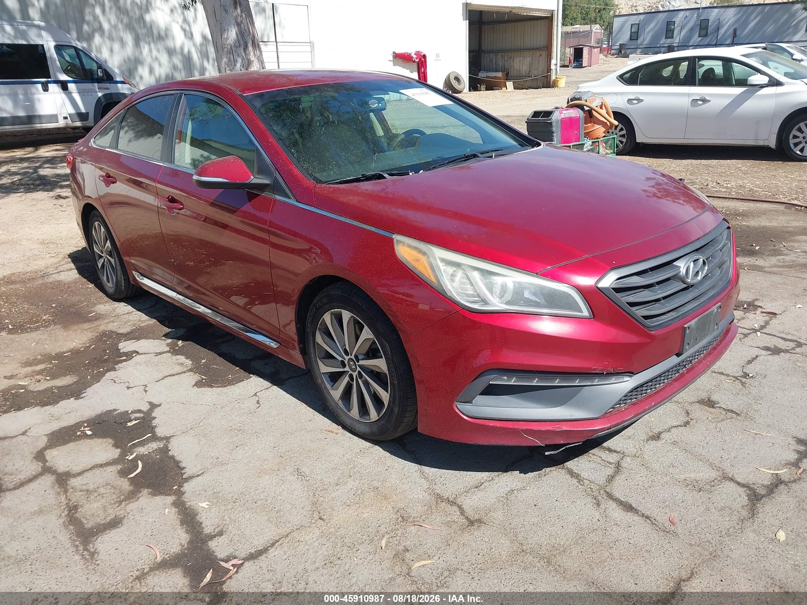 2015 Hyundai Sonata Sport Red vin: 5NPE34AF5FH053120