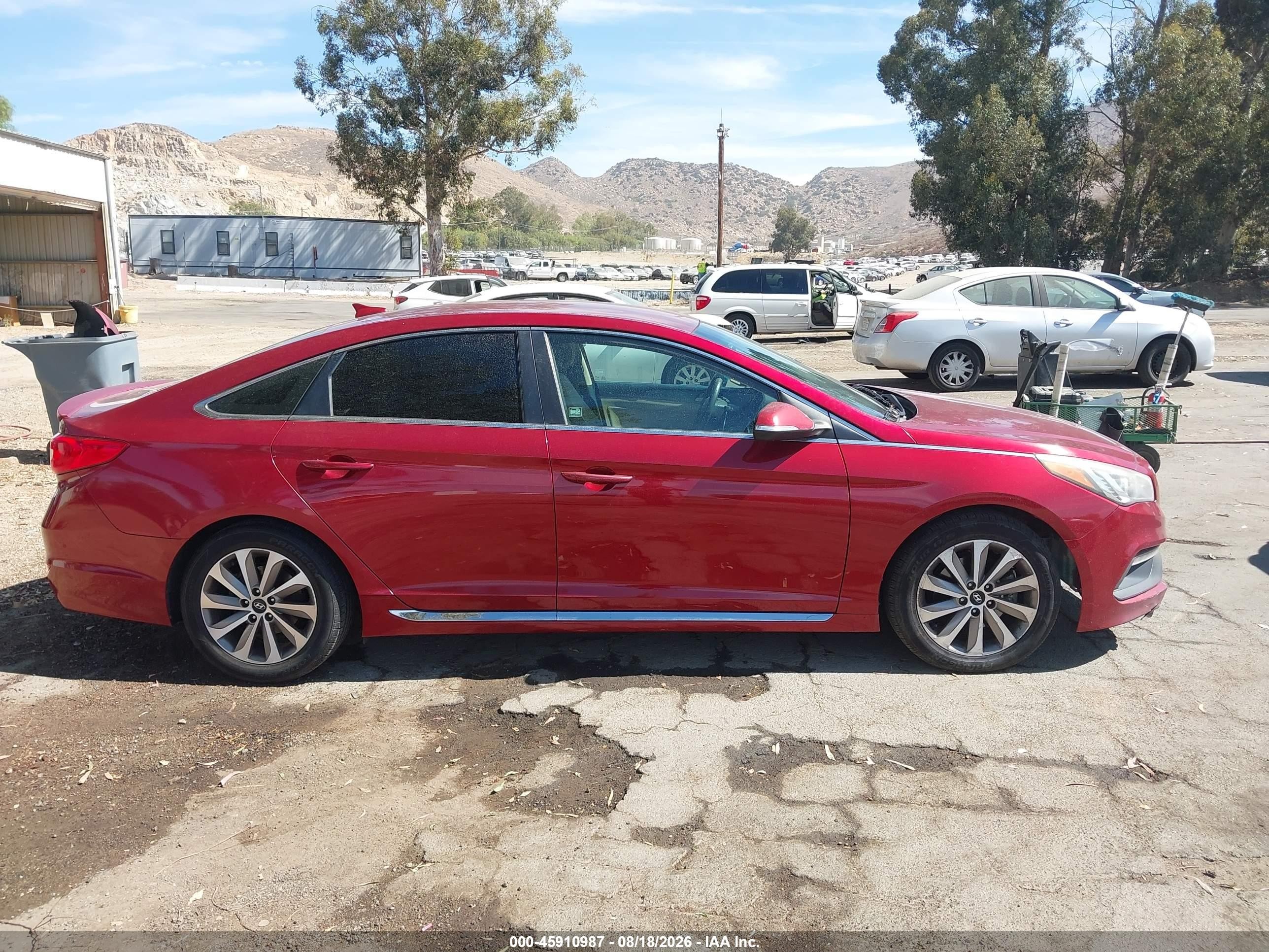 2015 Hyundai Sonata Sport Red vin: 5NPE34AF5FH053120