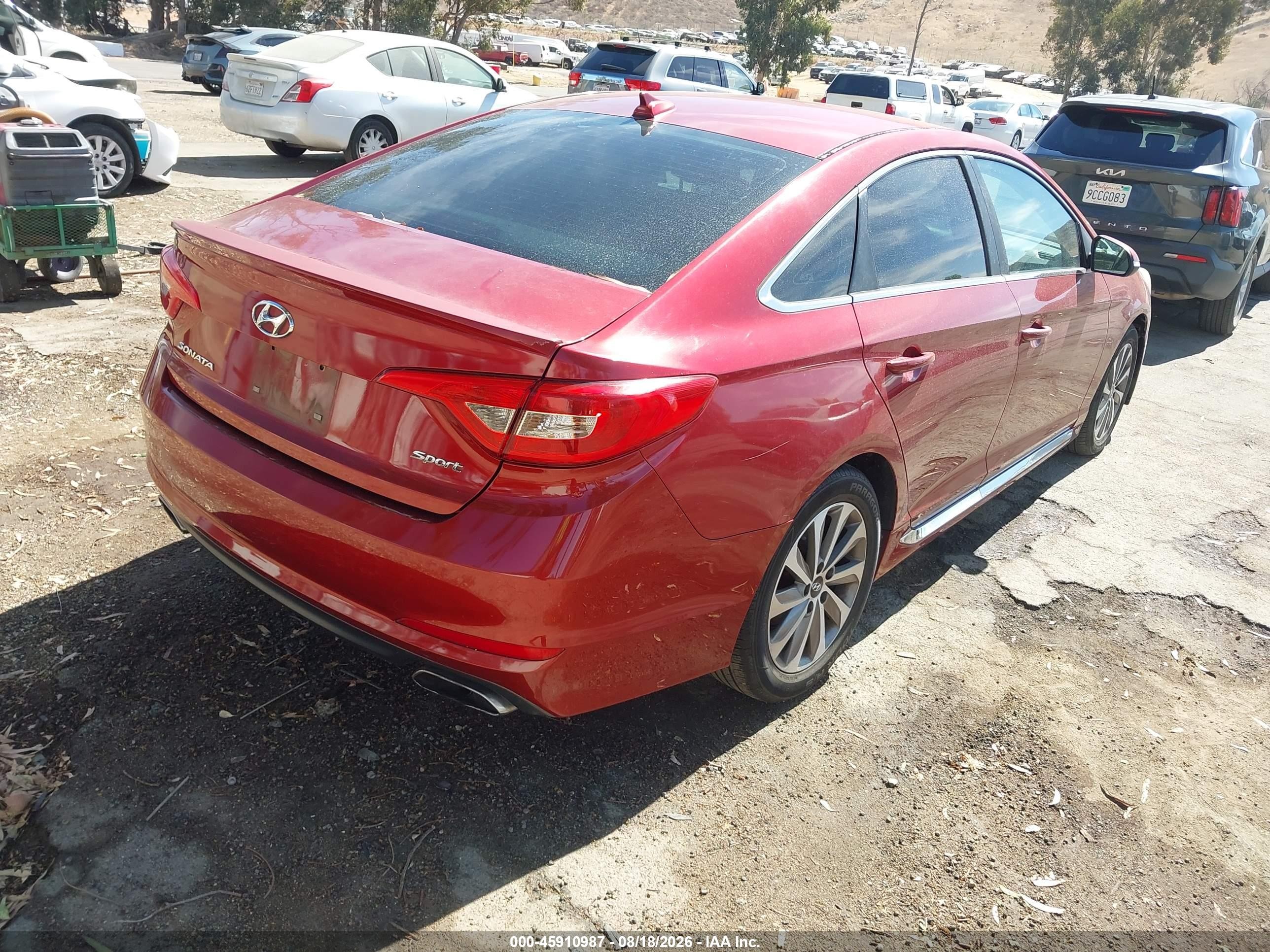 2015 Hyundai Sonata Sport Red vin: 5NPE34AF5FH053120