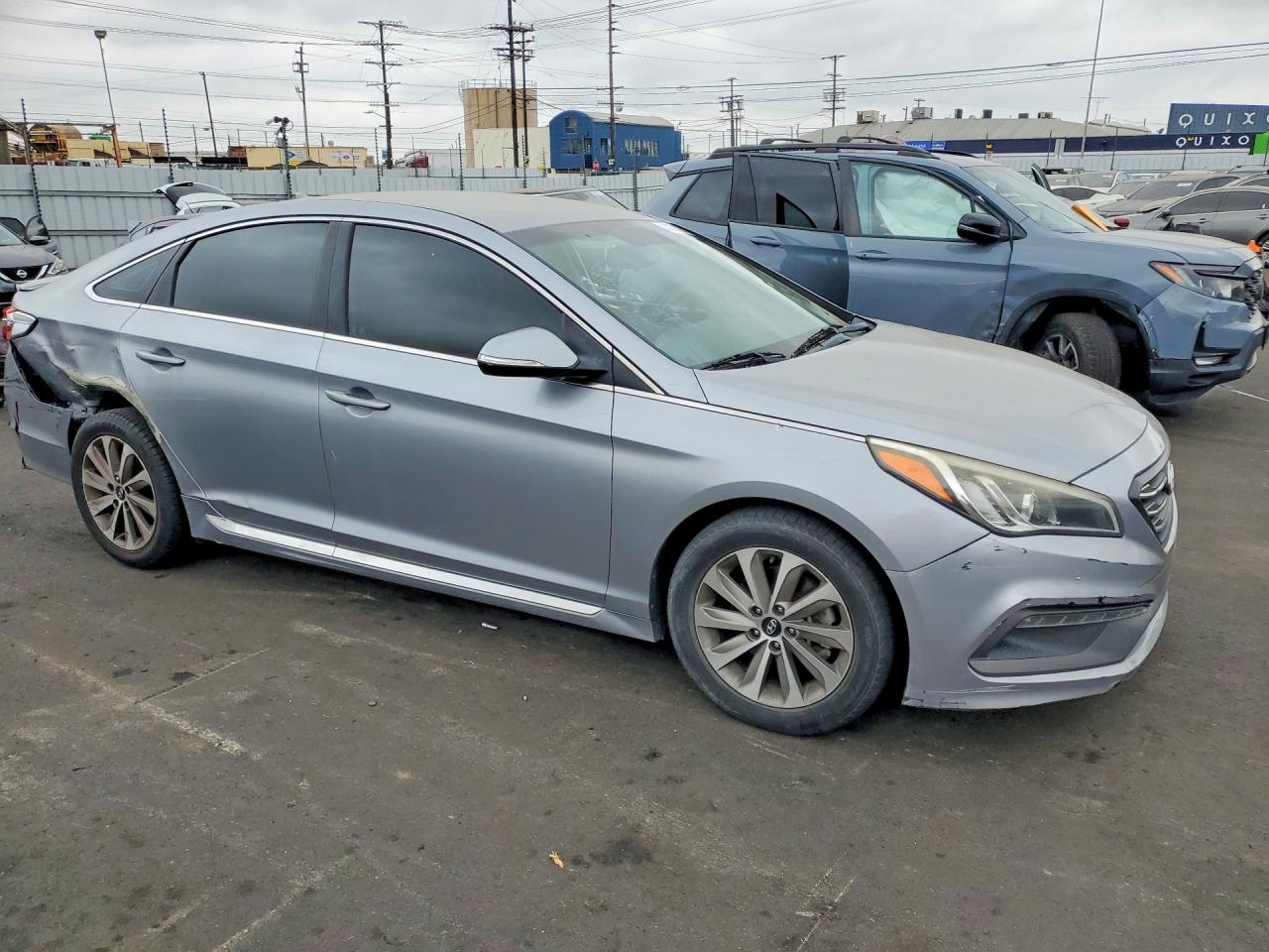 2015 Hyundai Sonata Sport Silver vin: 5NPE34AF5FH055501