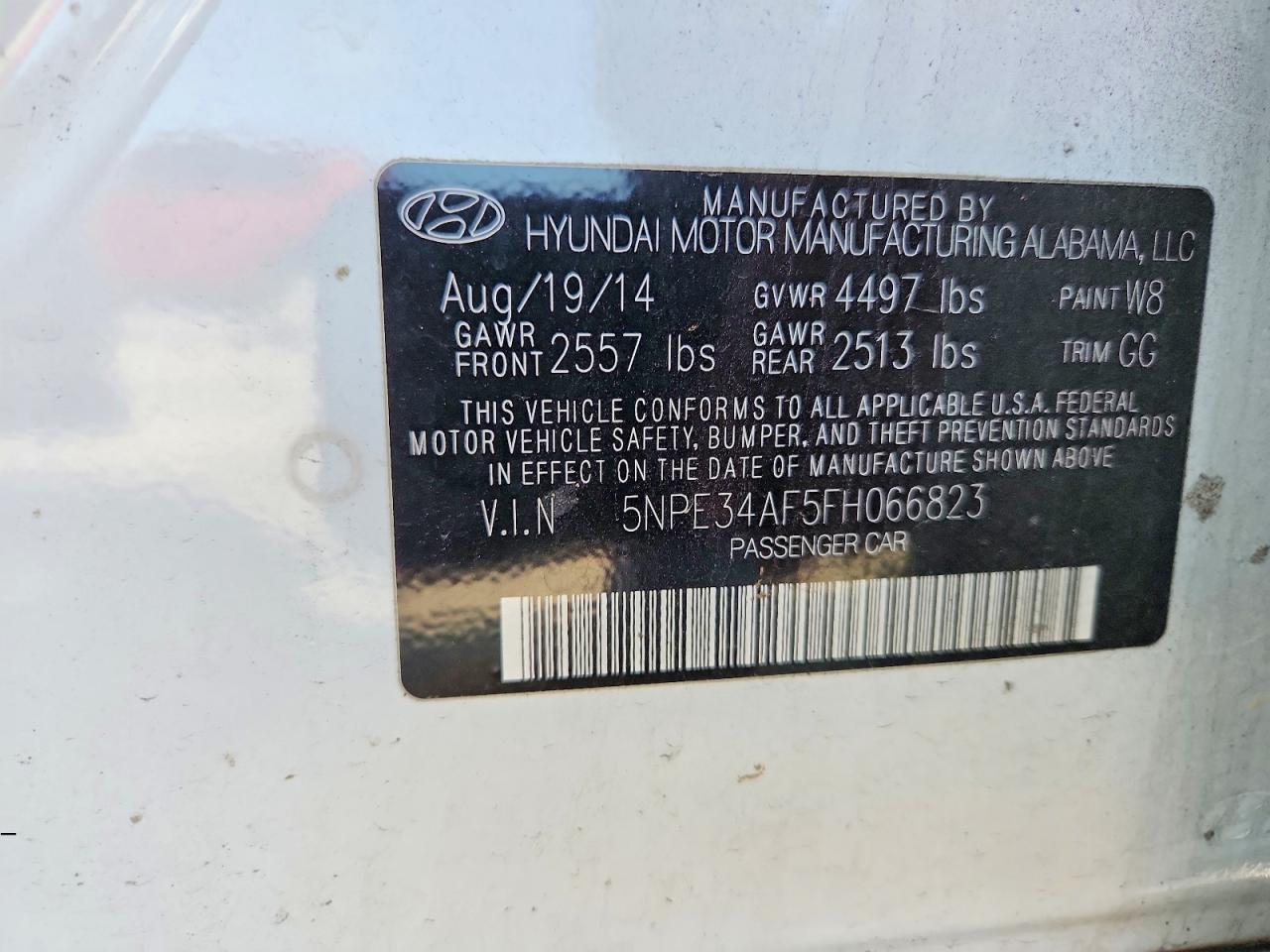 2015 Hyundai Sonata Limited White vin: 5NPE34AF5FH066823