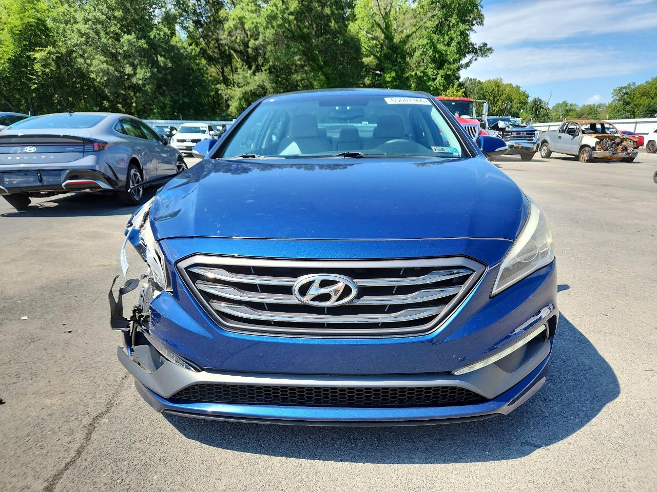 2015 Hyundai Sonata Sport Blue vin: 5NPE34AF5FH067017
