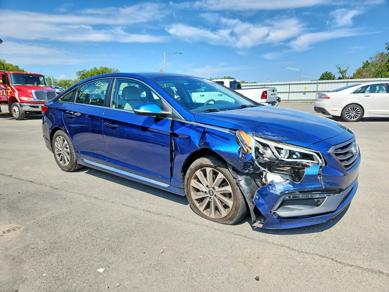 2015 Hyundai Sonata Sport Blue vin: 5NPE34AF5FH067017