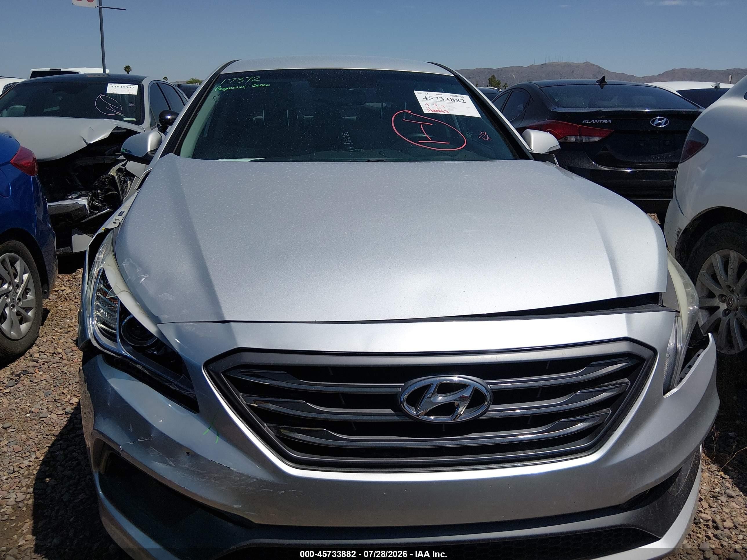 2015 Hyundai Sonata Sport Silver vin: 5NPE34AF5FH079930