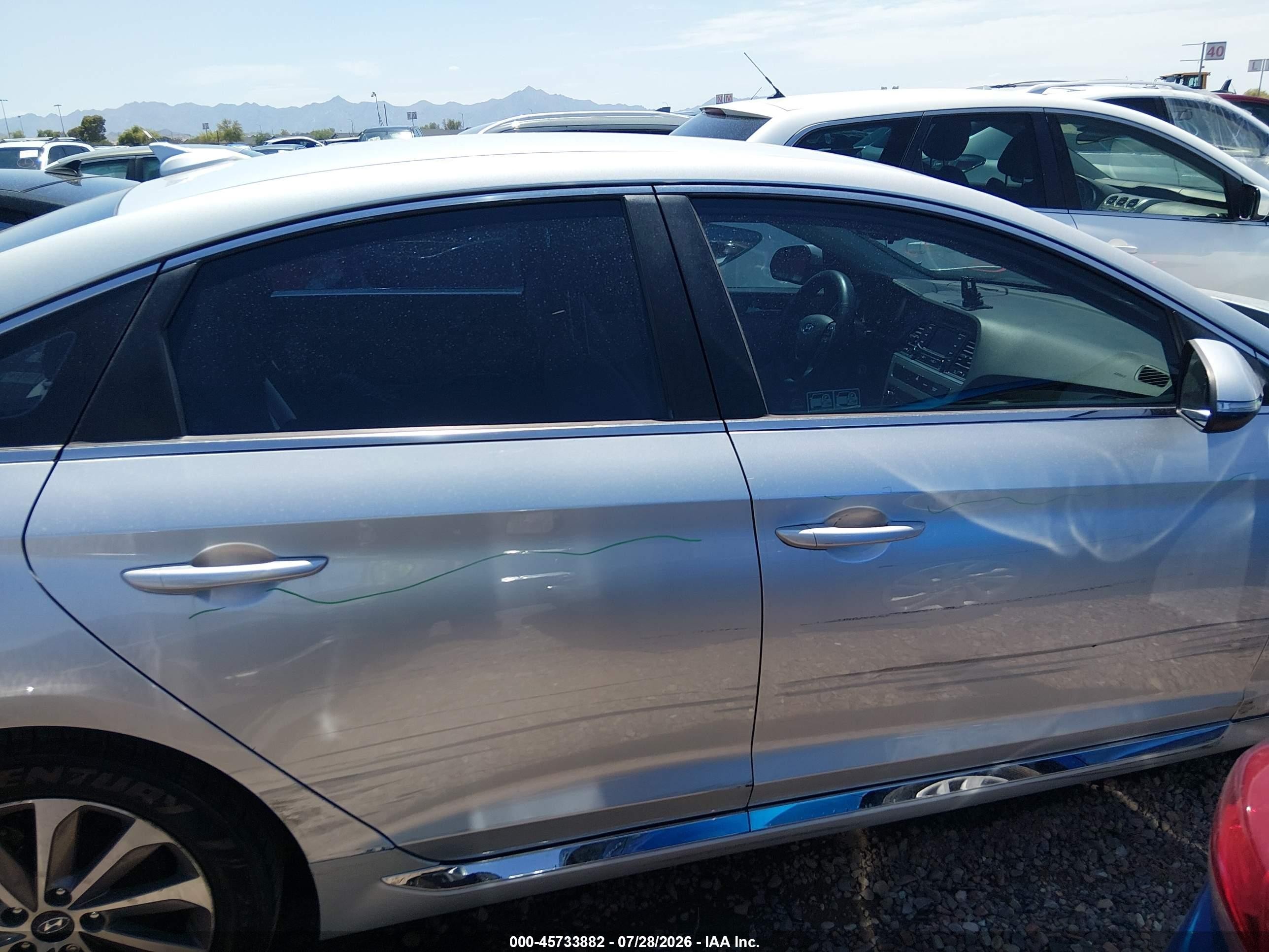 2015 Hyundai Sonata Sport Silver vin: 5NPE34AF5FH079930