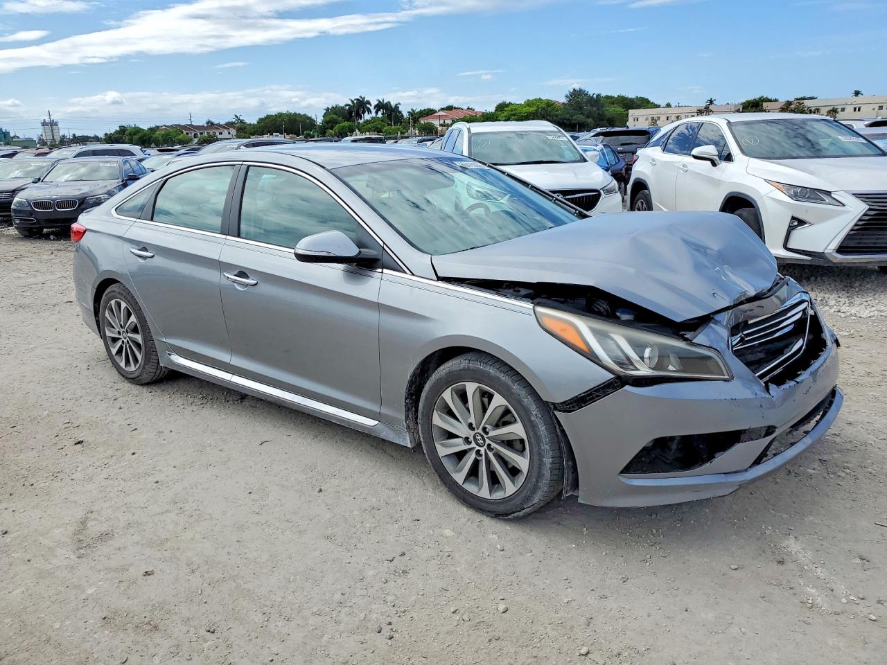 2015 Hyundai Sonata Sport Gray vin: 5NPE34AF5FH080057
