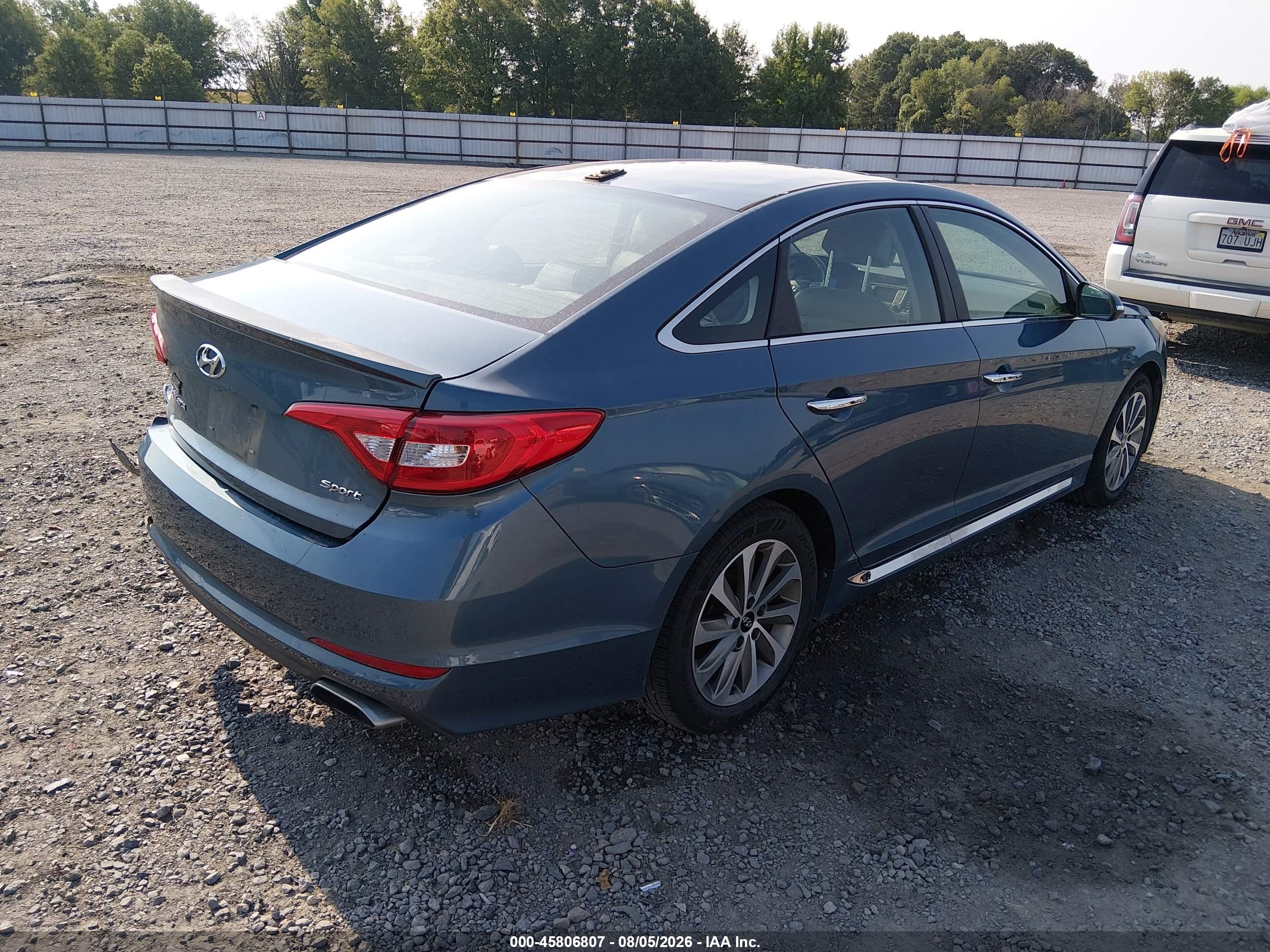 2015 Hyundai Sonata Sport Blue vin: 5NPE34AF5FH080110