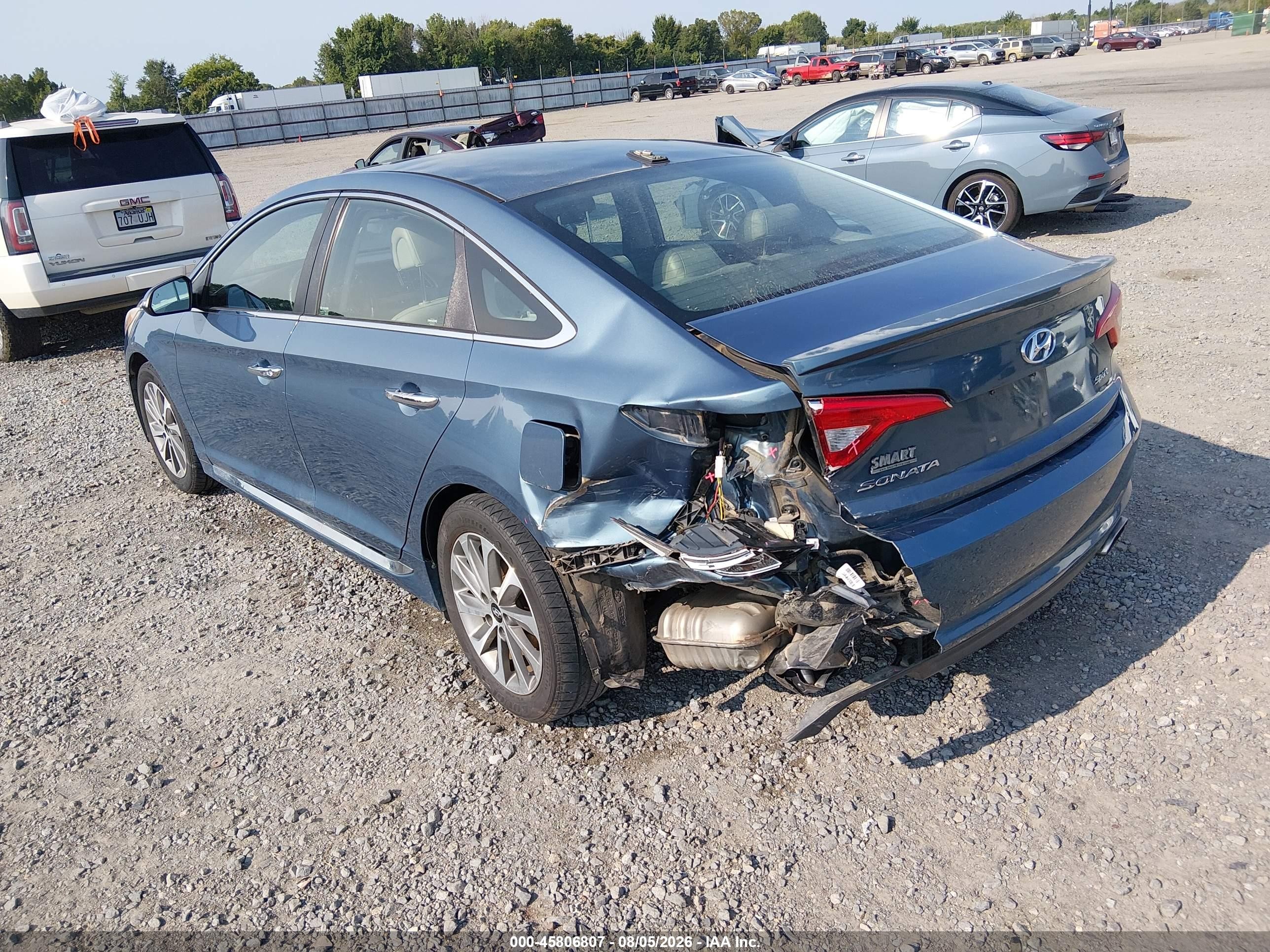 2015 Hyundai Sonata Sport Blue vin: 5NPE34AF5FH080110
