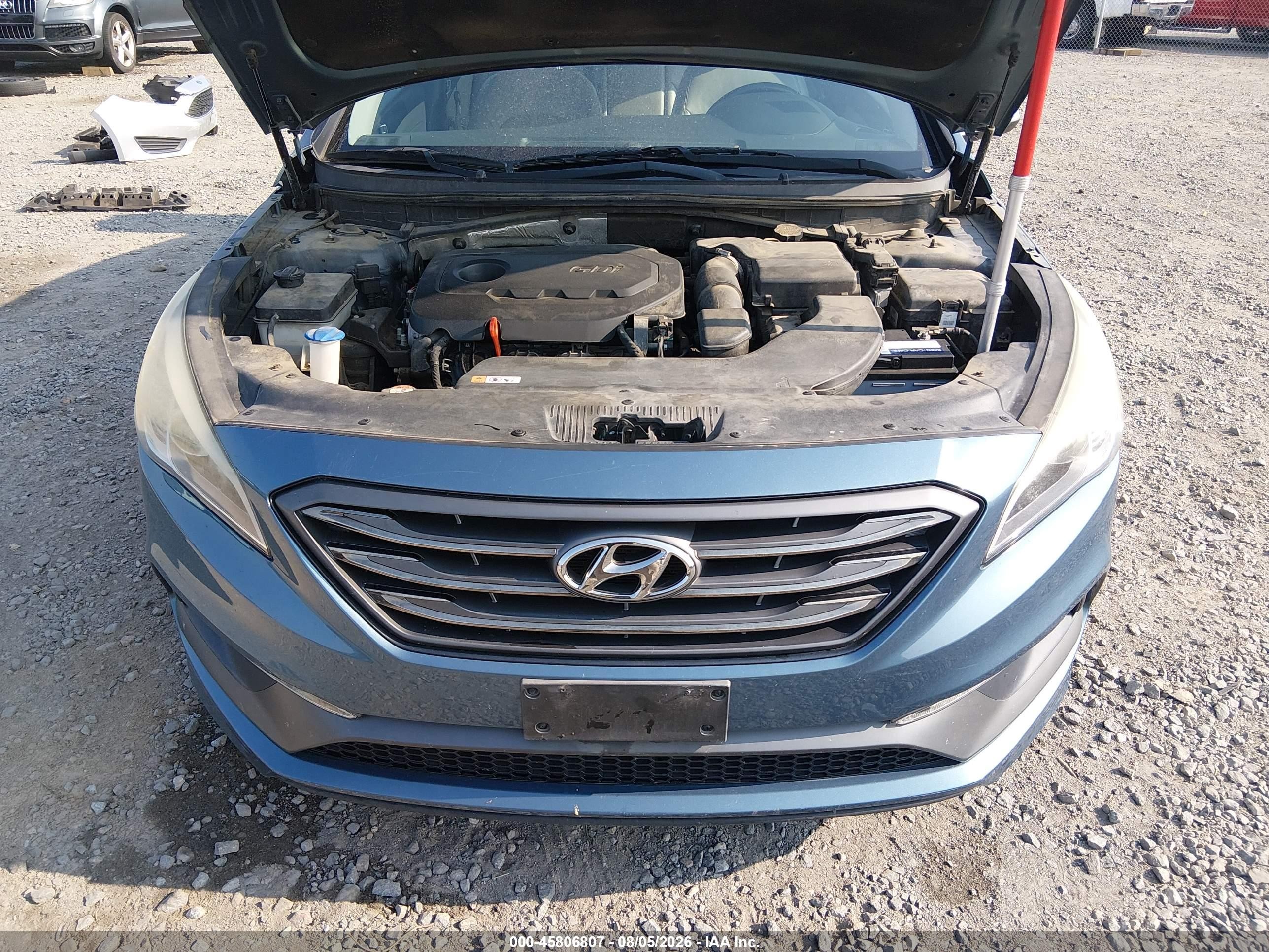 2015 Hyundai Sonata Sport Blue vin: 5NPE34AF5FH080110