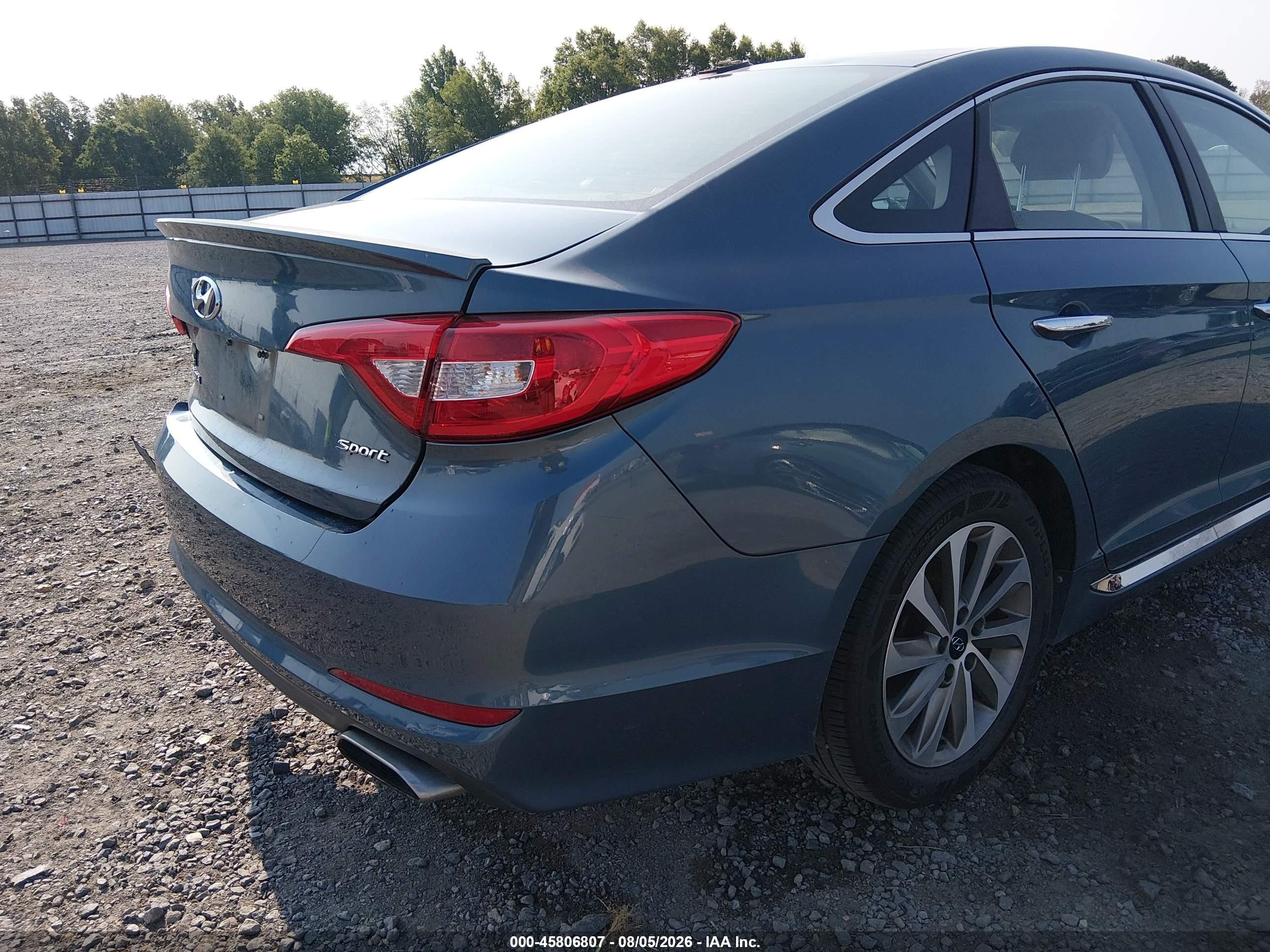 2015 Hyundai Sonata Sport Blue vin: 5NPE34AF5FH080110