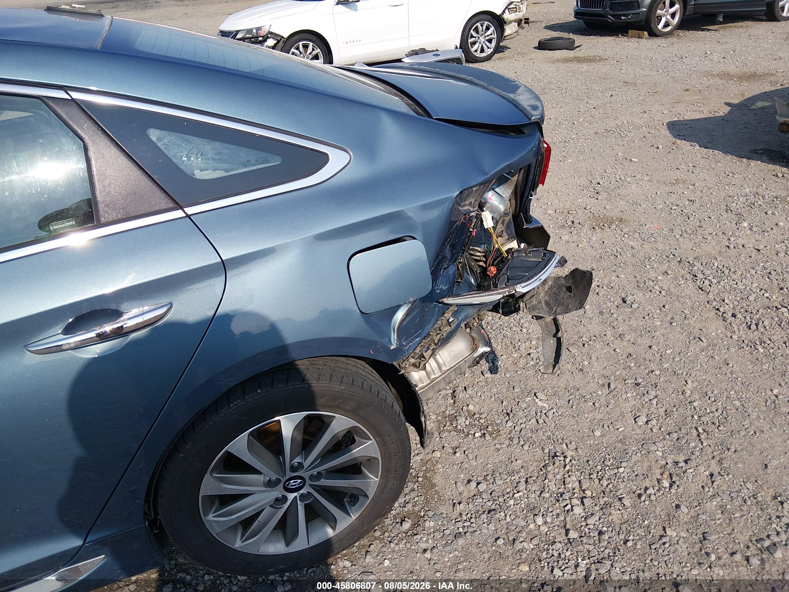 2015 Hyundai Sonata Sport Blue vin: 5NPE34AF5FH080110
