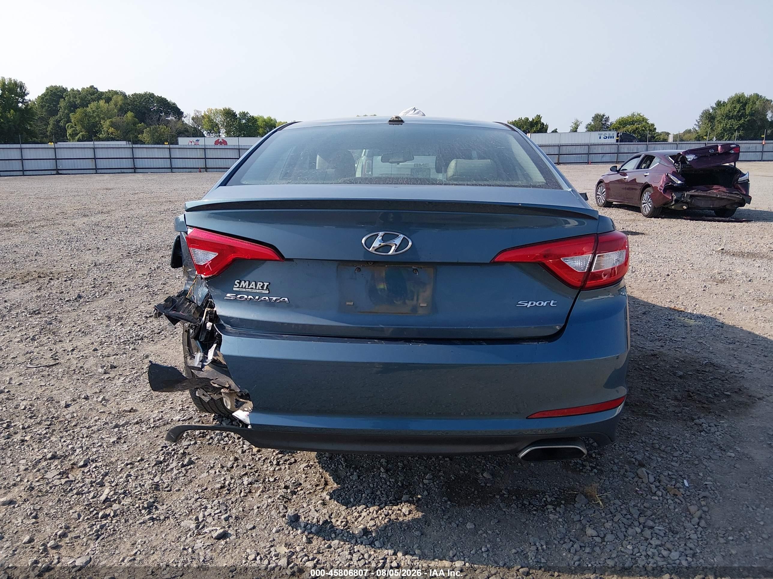 2015 Hyundai Sonata Sport Blue vin: 5NPE34AF5FH080110