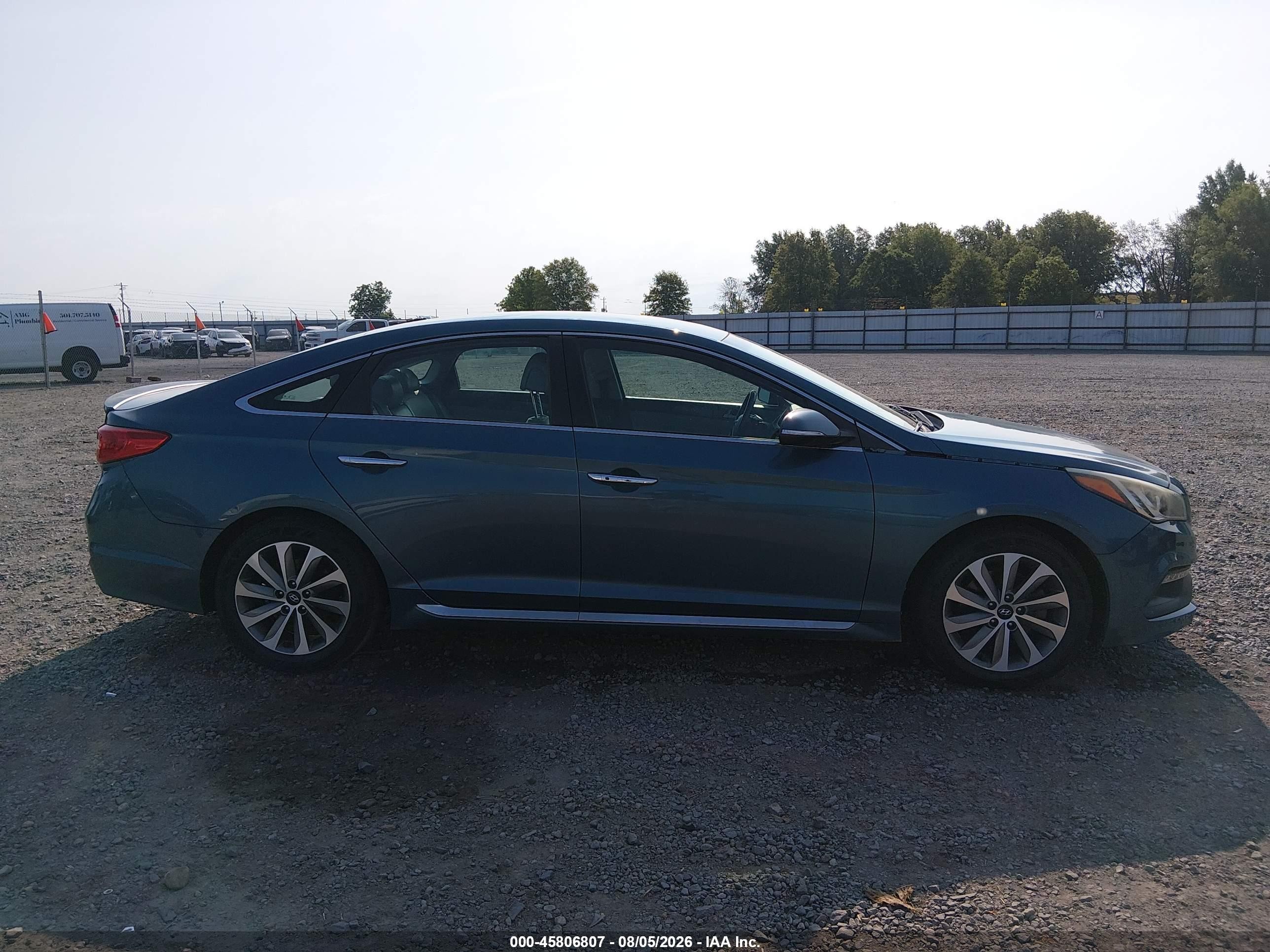 2015 Hyundai Sonata Sport Blue vin: 5NPE34AF5FH080110