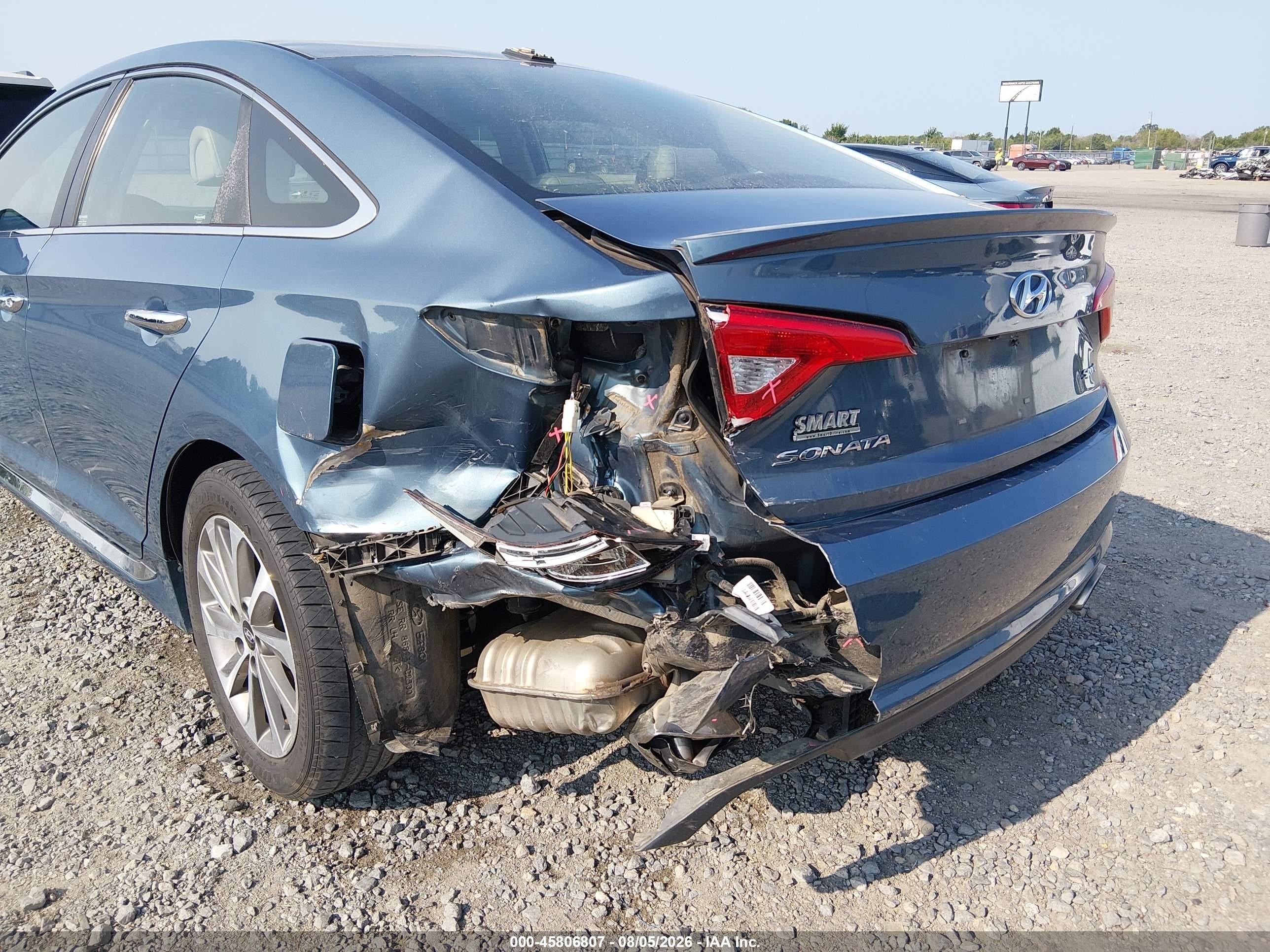 2015 Hyundai Sonata Sport Blue vin: 5NPE34AF5FH080110
