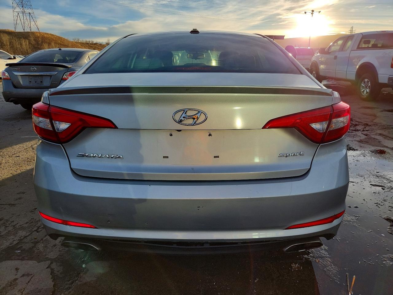 2015 Hyundai Sonata Sport Silver vin: 5NPE34AF5FH080298