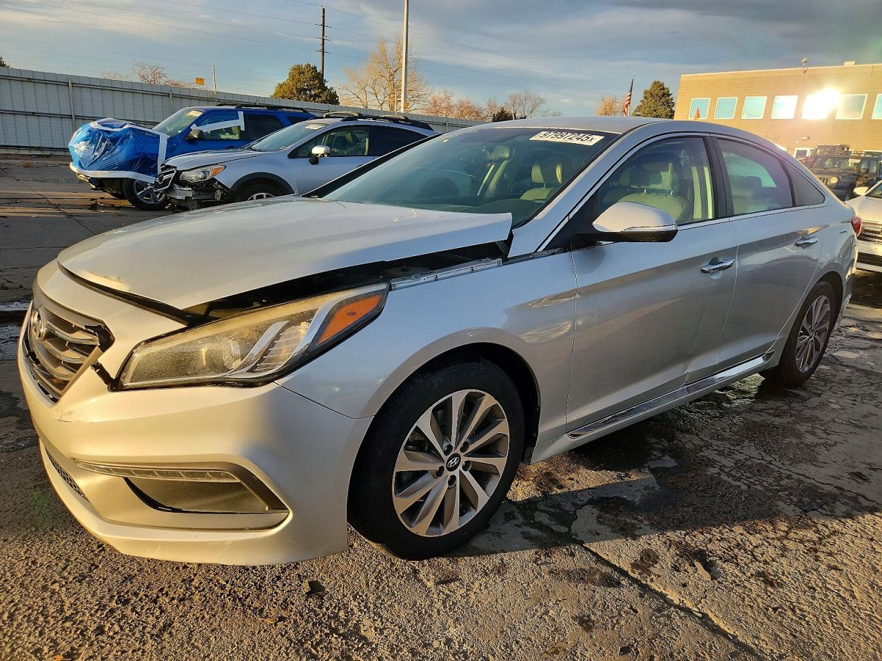 2015 Hyundai Sonata Sport Серебряный vin: 5NPE34AF5FH080298