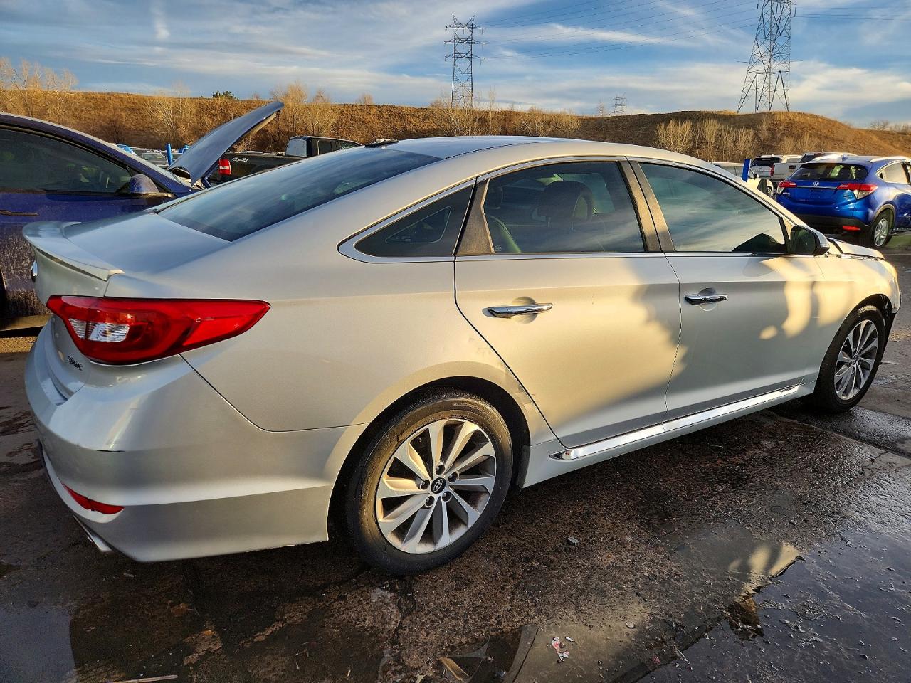 2015 Hyundai Sonata Sport Silver vin: 5NPE34AF5FH080298