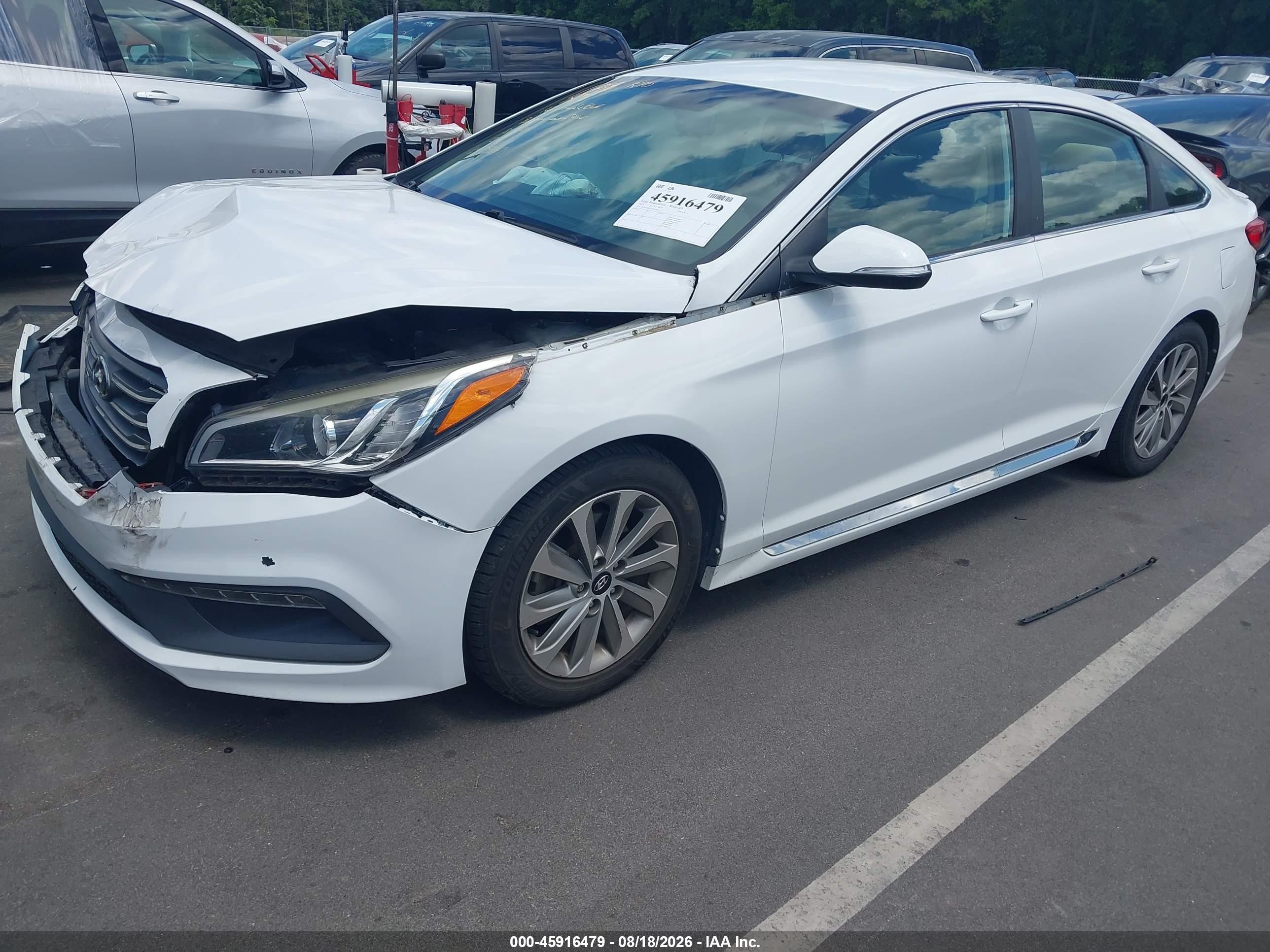 2015 Hyundai Sonata Sport White vin: 5NPE34AF5FH083847