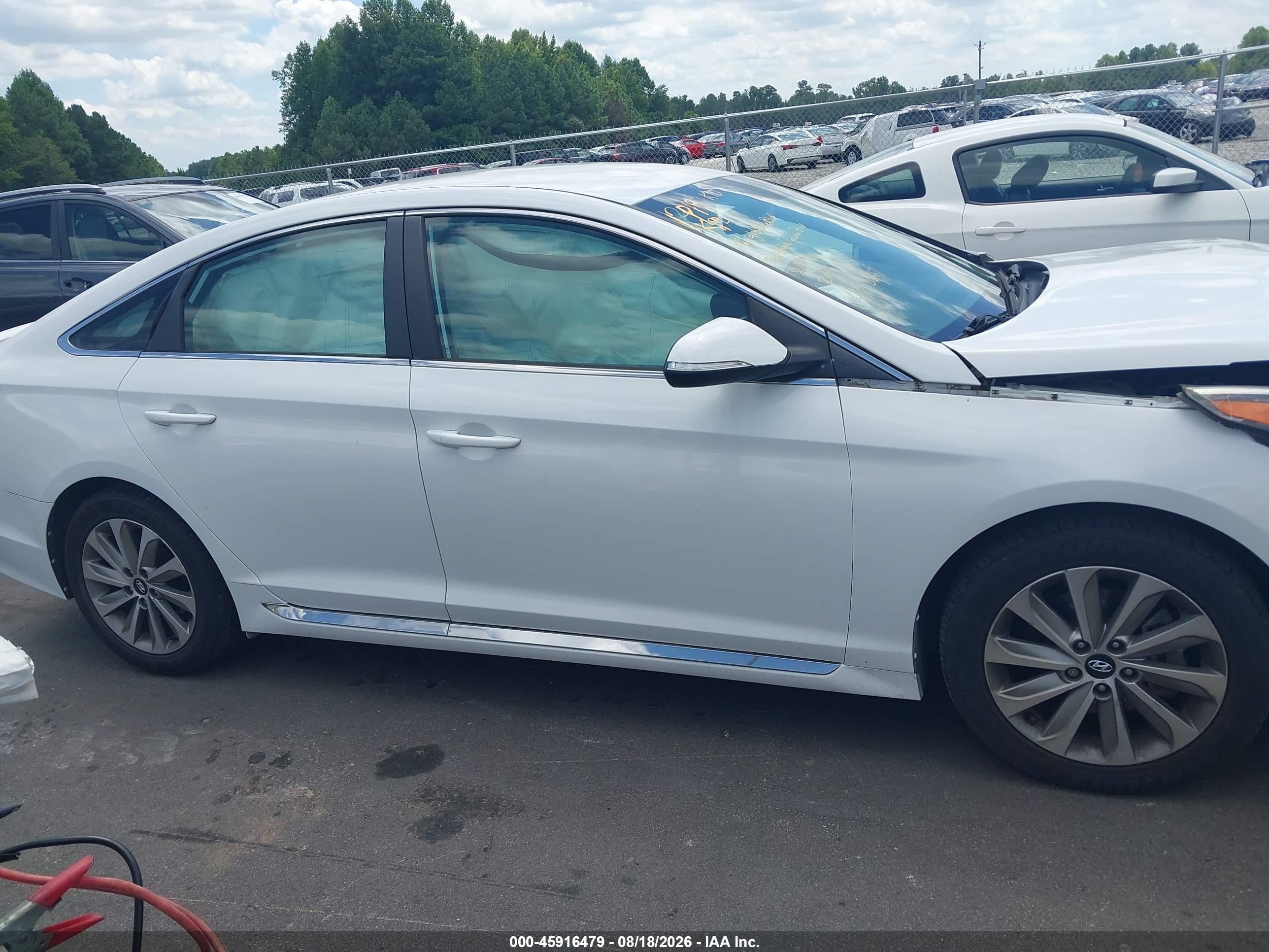 2015 Hyundai Sonata Sport White vin: 5NPE34AF5FH083847