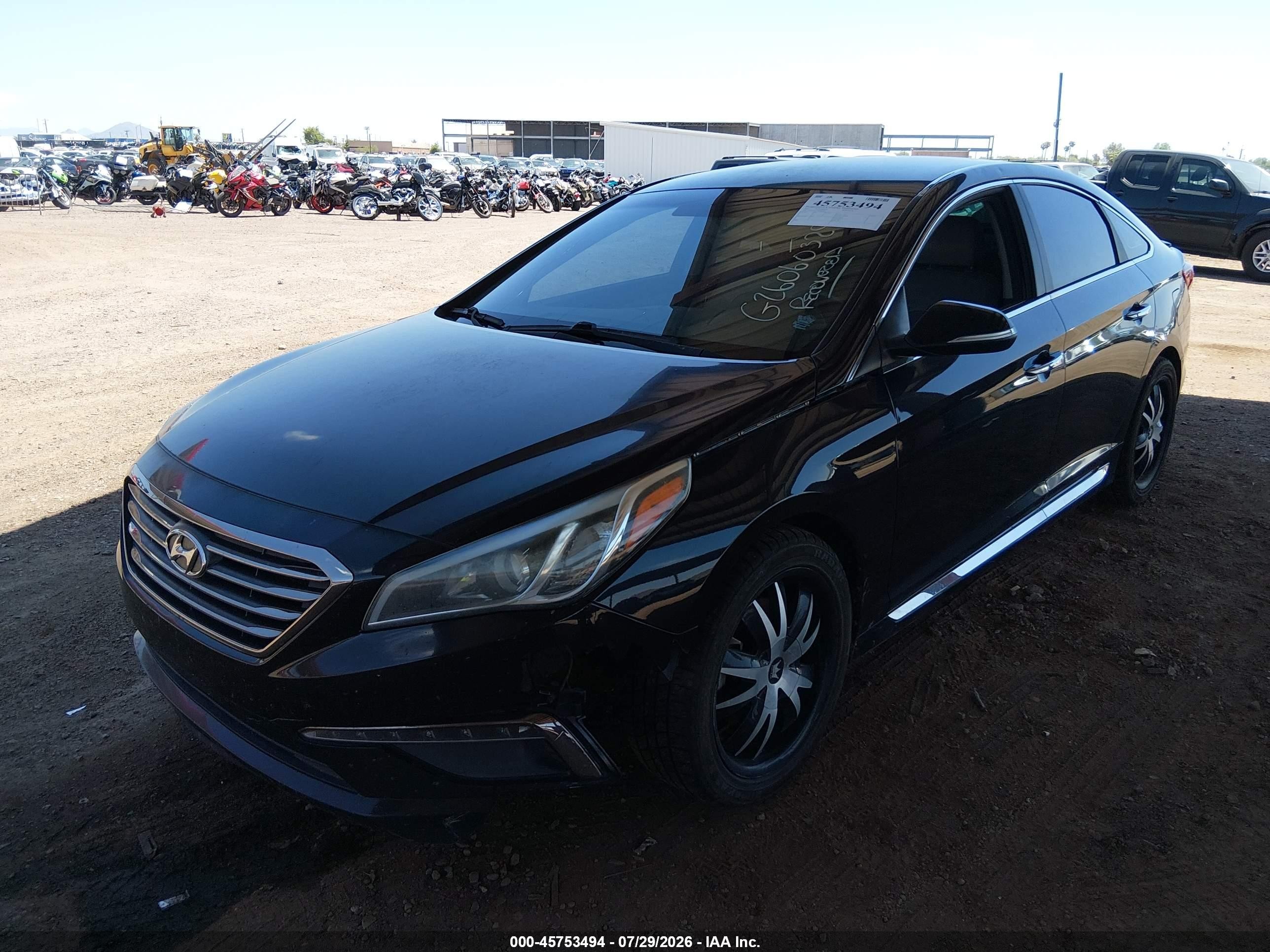 2015 Hyundai Sonata Limited Черный vin: 5NPE34AF5FH086909