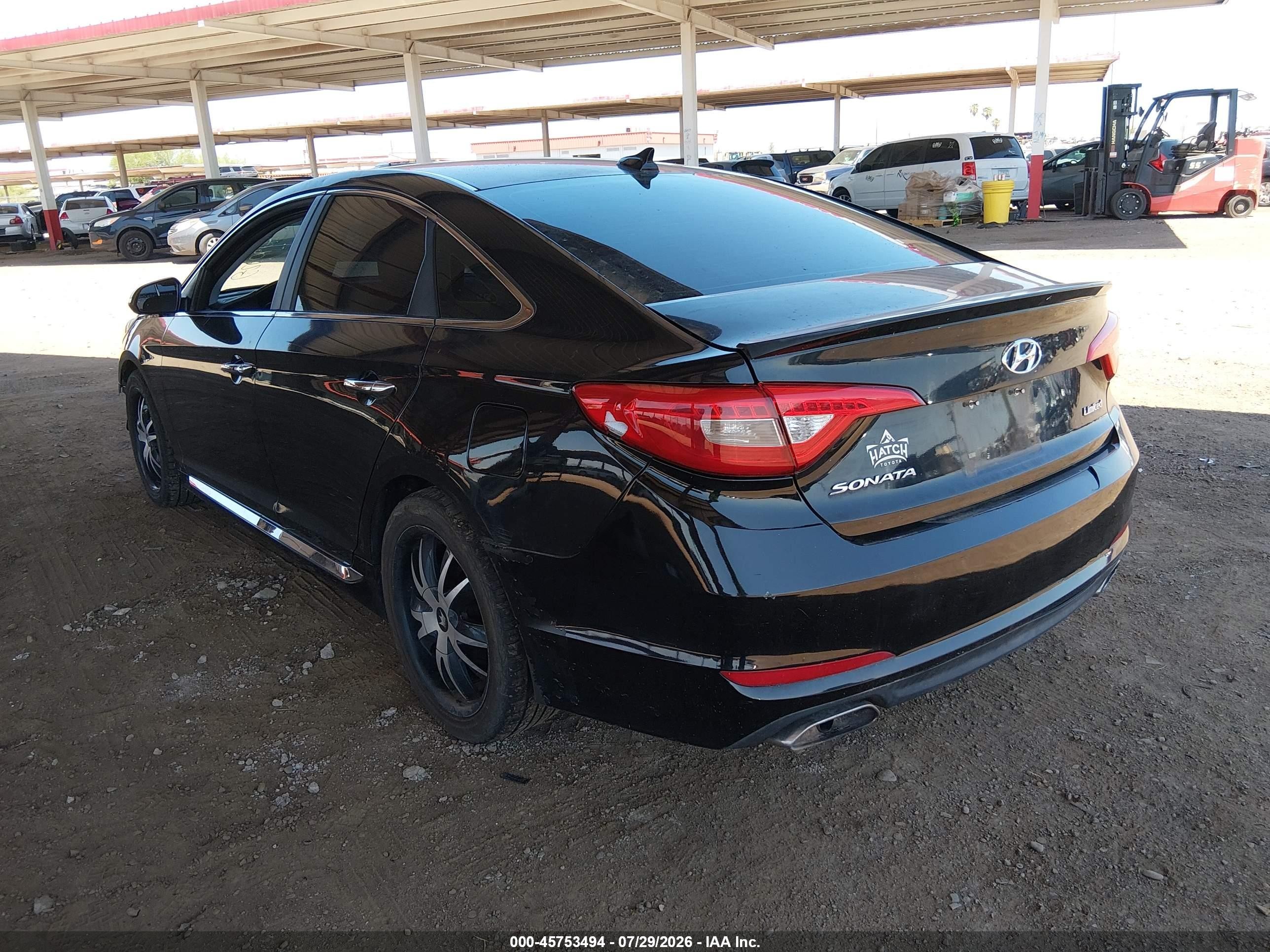 2015 Hyundai Sonata Limited Черный vin: 5NPE34AF5FH086909