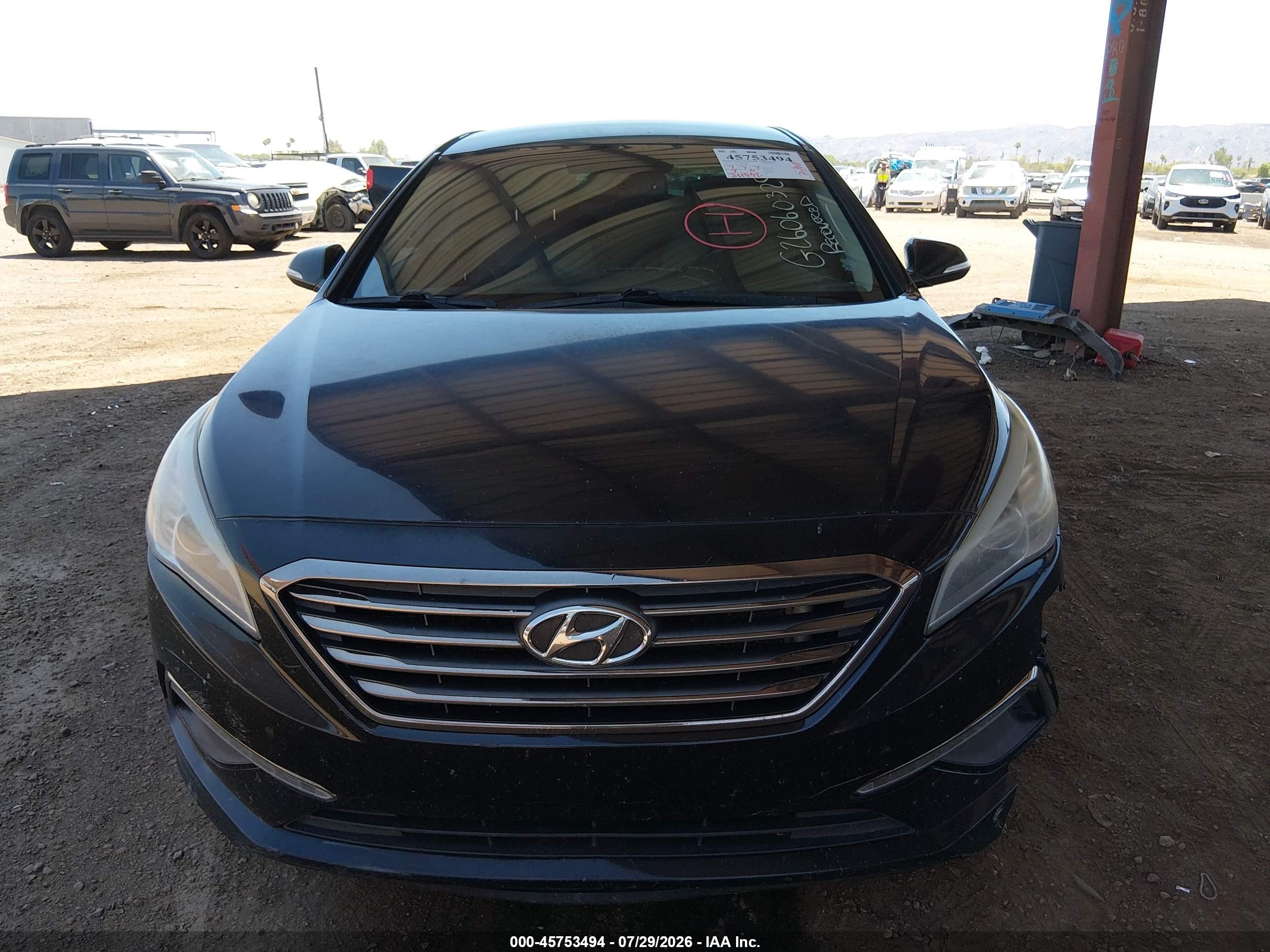 2015 Hyundai Sonata Limited Черный vin: 5NPE34AF5FH086909