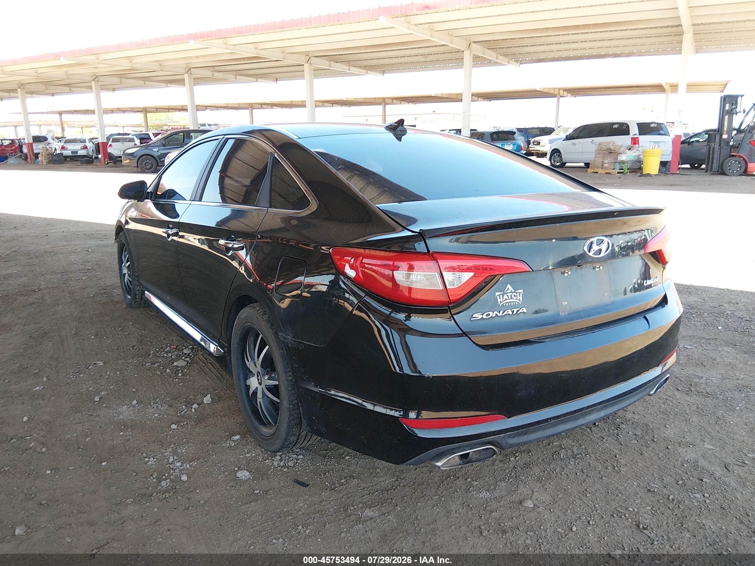 2015 Hyundai Sonata Limited Черный vin: 5NPE34AF5FH086909