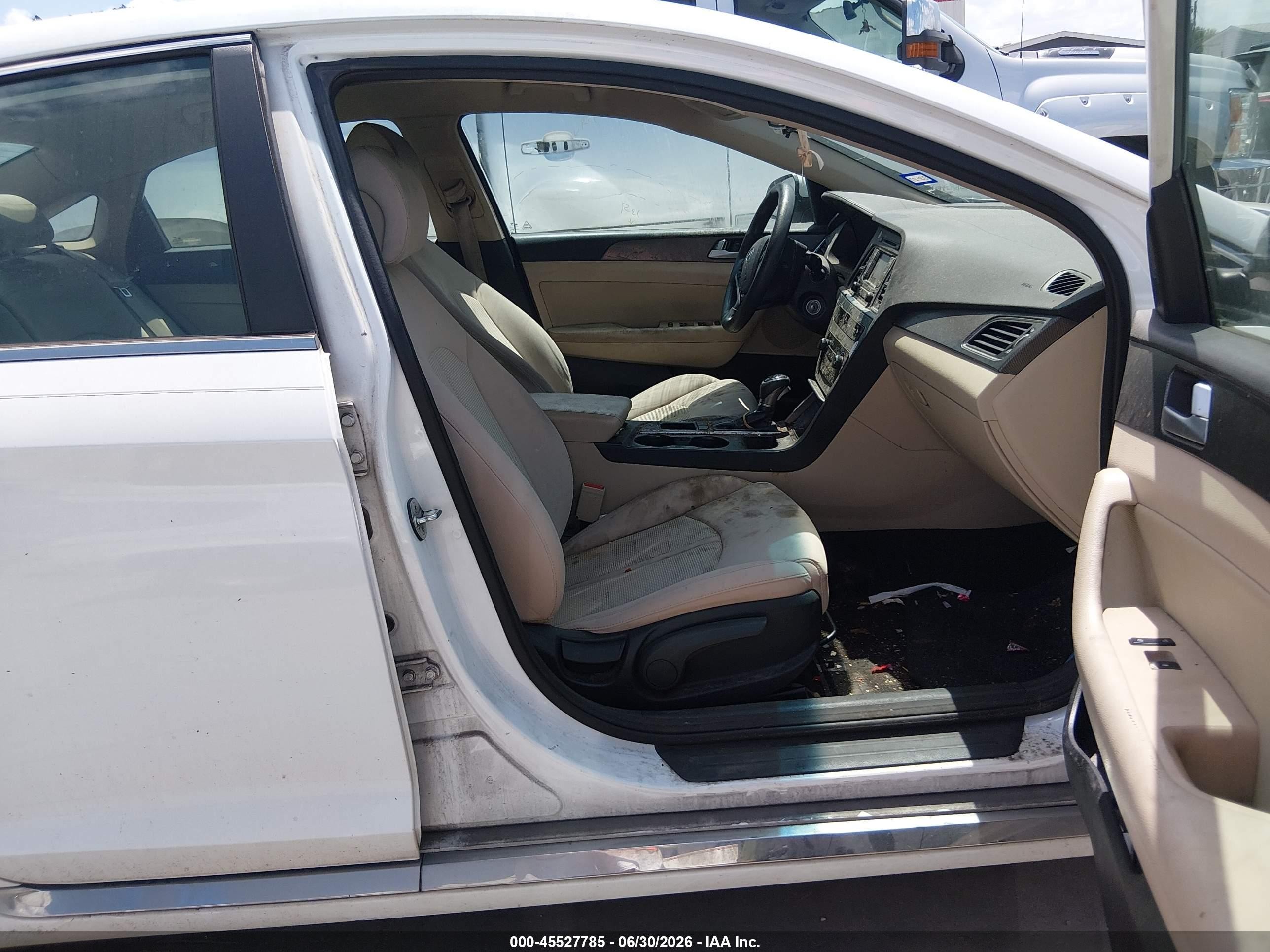2015 Hyundai Sonata Sport White vin: 5NPE34AF5FH092919