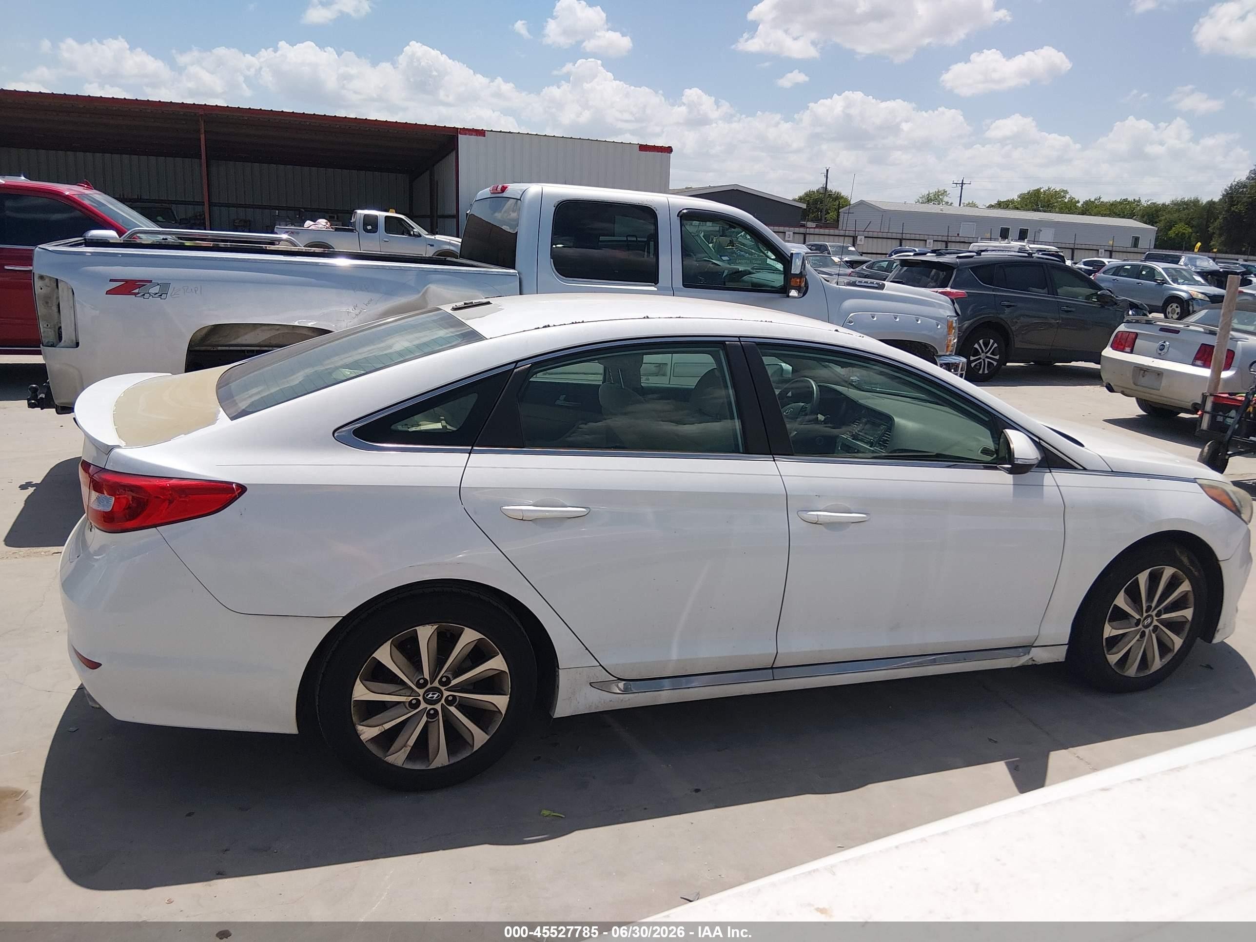 2015 Hyundai Sonata Sport White vin: 5NPE34AF5FH092919