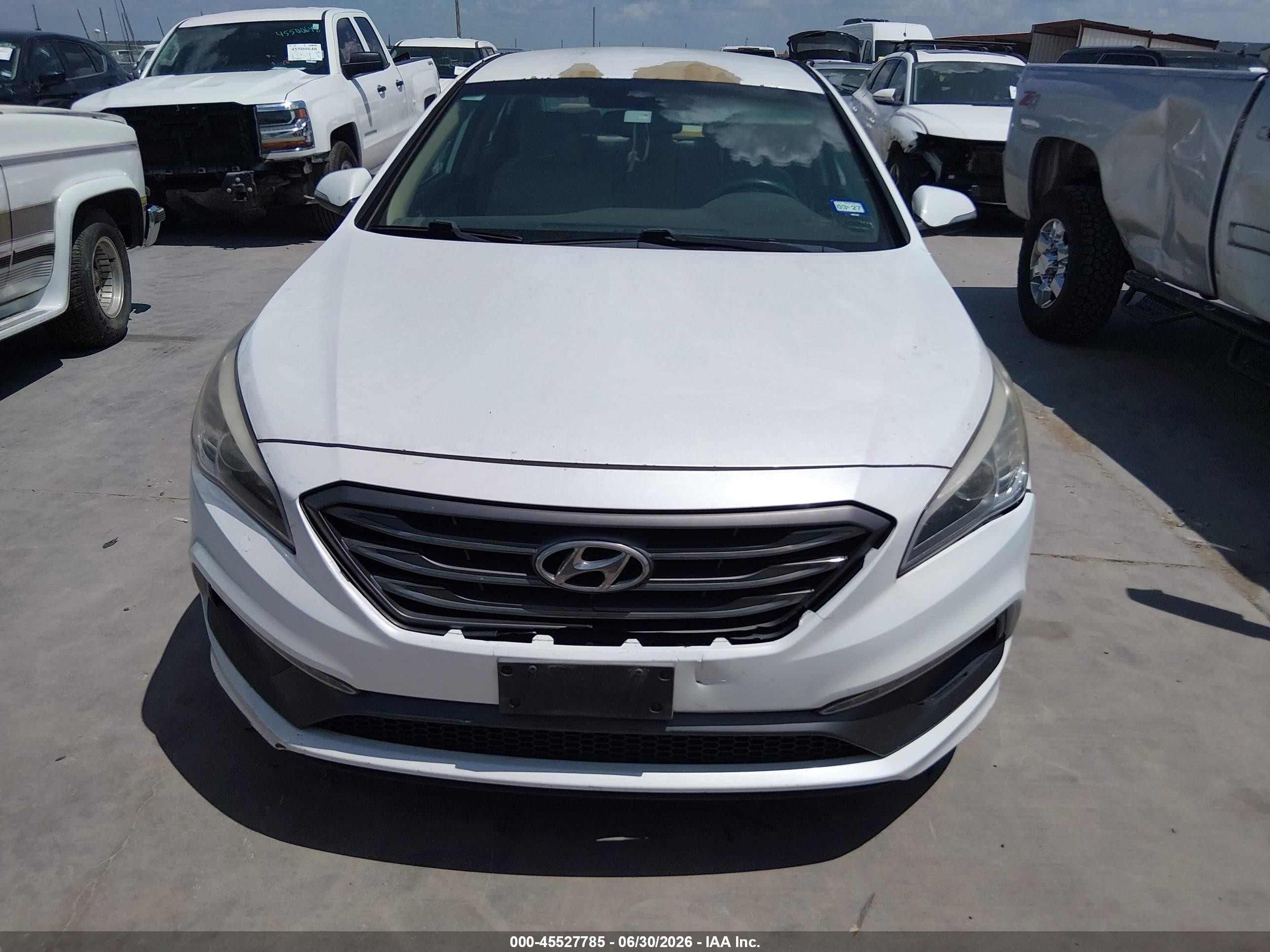 2015 Hyundai Sonata Sport White vin: 5NPE34AF5FH092919