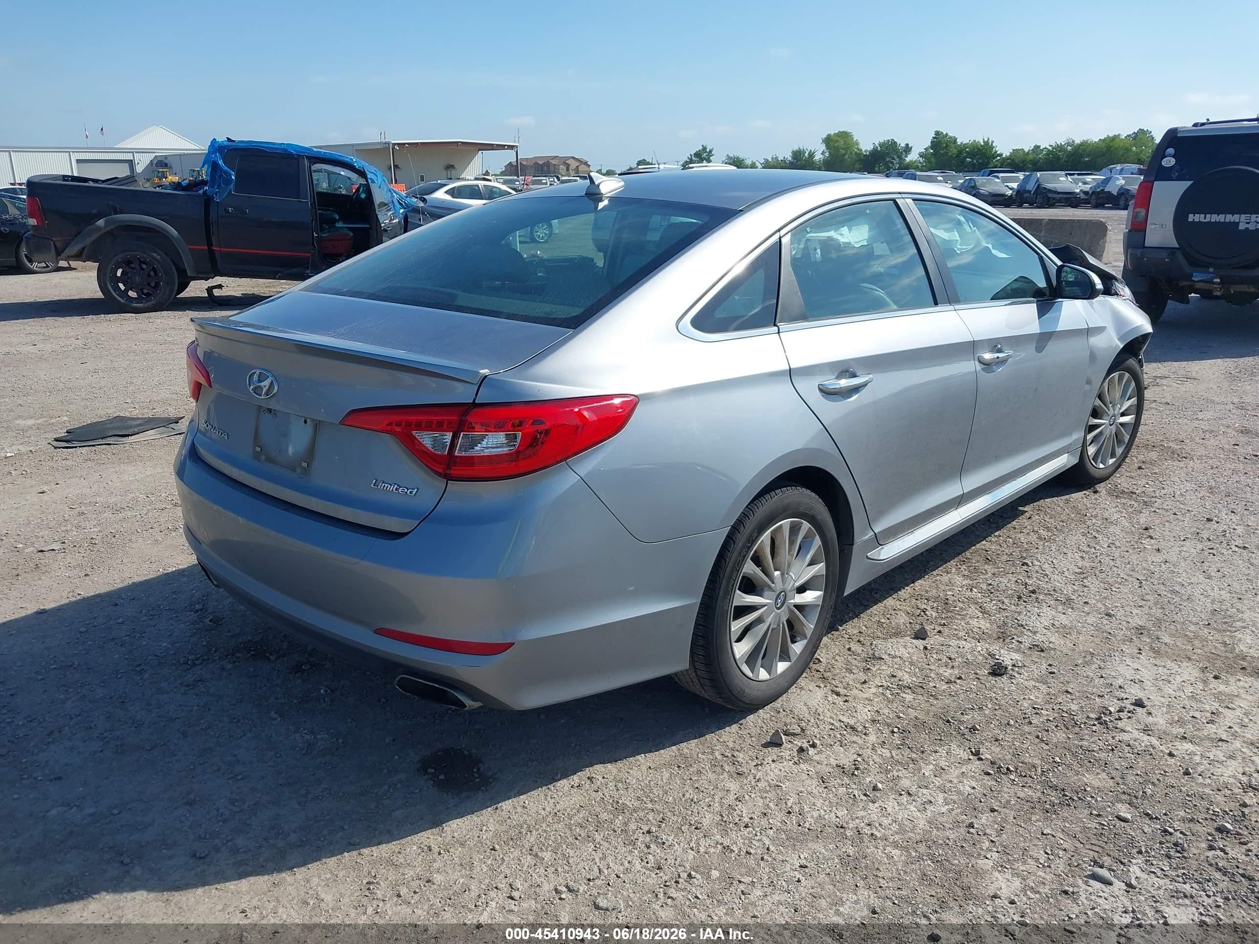 2015 Hyundai Sonata Limited Silver vin: 5NPE34AF5FH096632