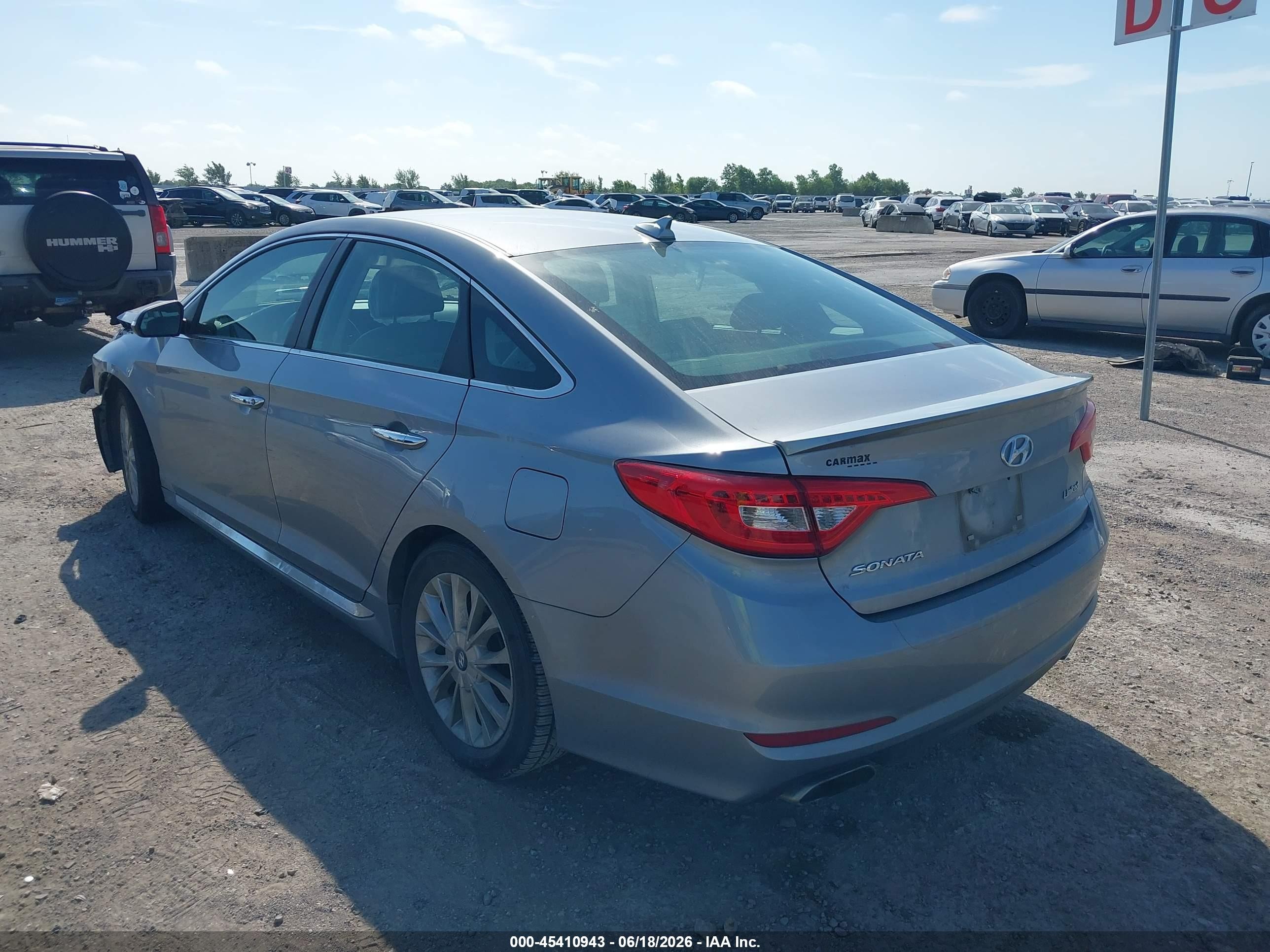 2015 Hyundai Sonata Limited Silver vin: 5NPE34AF5FH096632