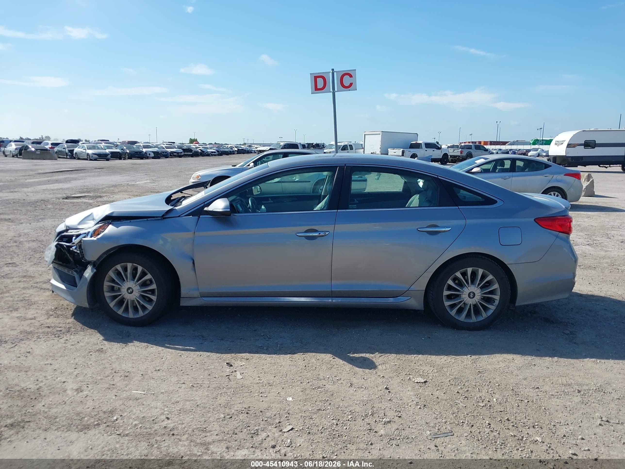 2015 Hyundai Sonata Limited Silver vin: 5NPE34AF5FH096632