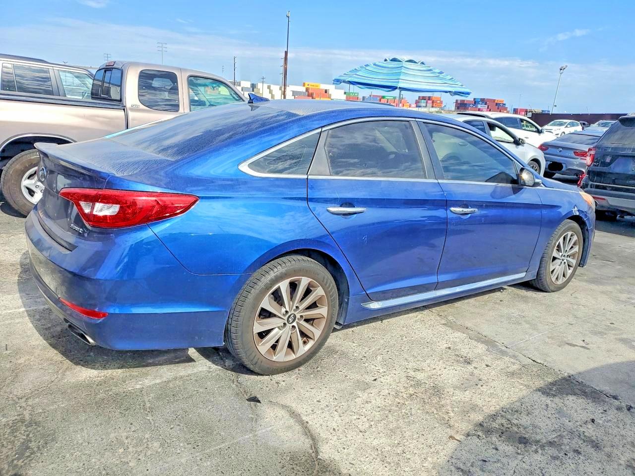 2015 Hyundai Sonata Sport Blue vin: 5NPE34AF5FH097330