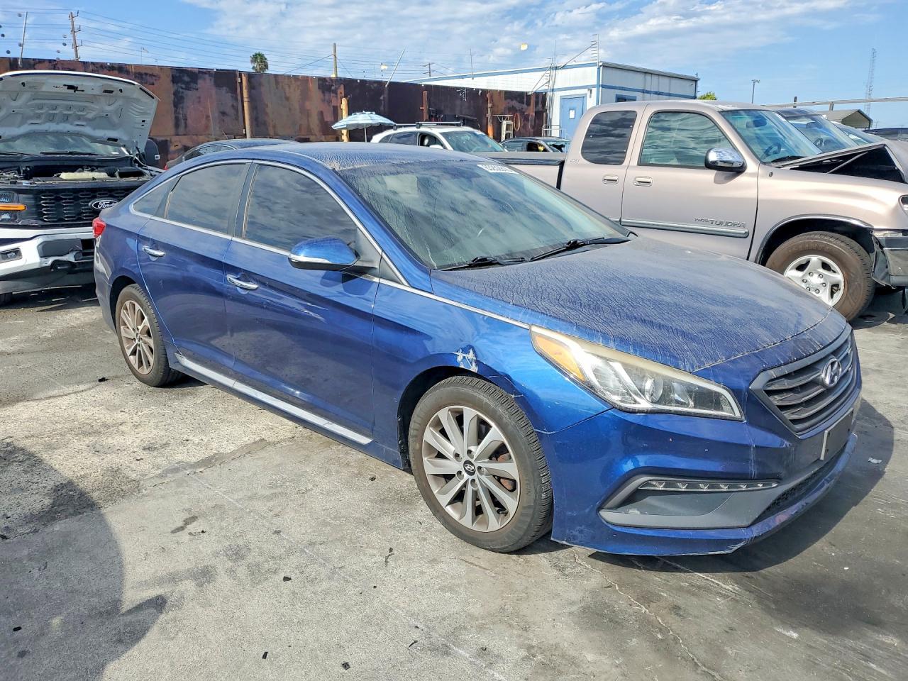 2015 Hyundai Sonata Sport Blue vin: 5NPE34AF5FH097330