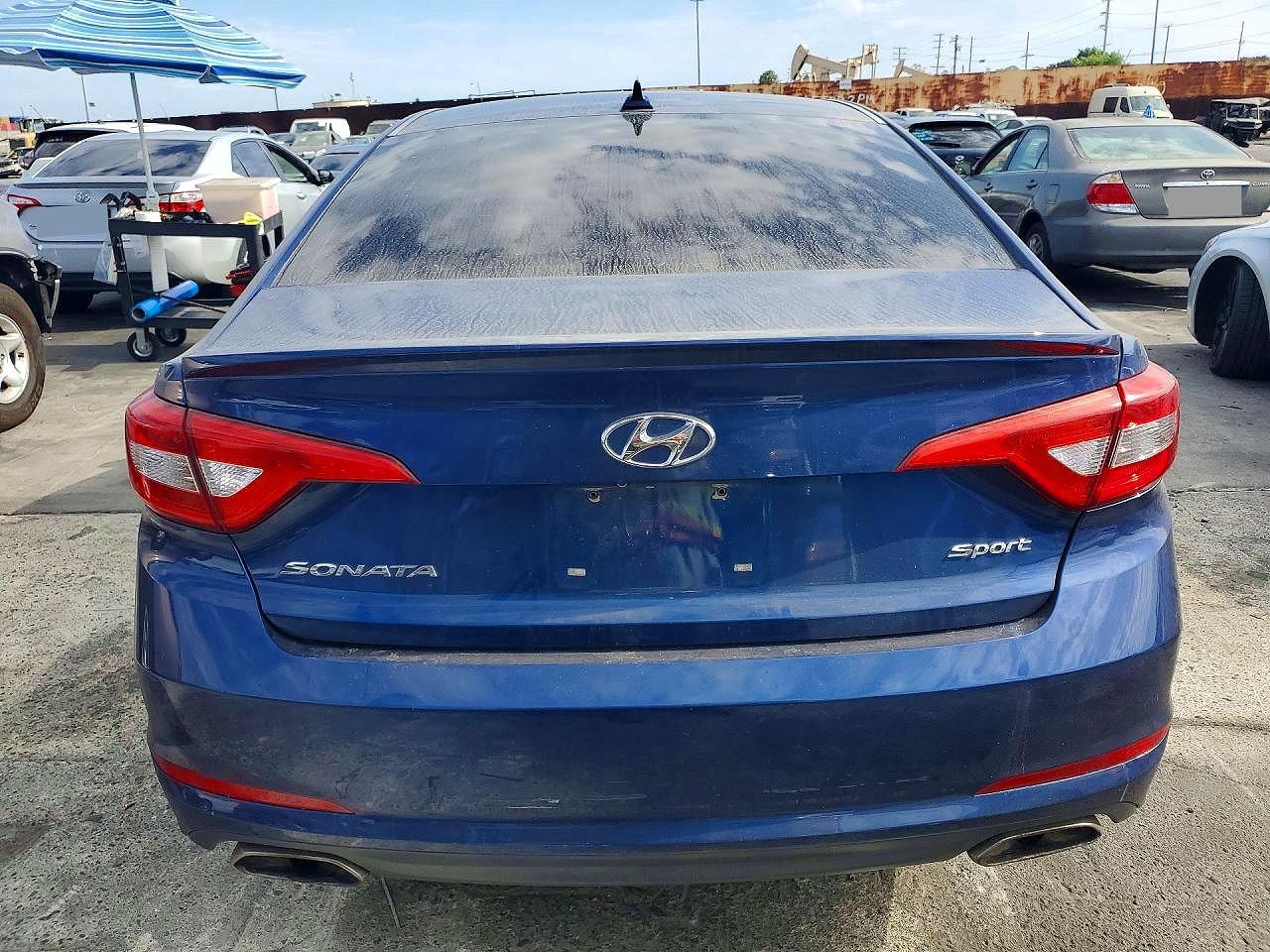 2015 Hyundai Sonata Sport Blue vin: 5NPE34AF5FH097330
