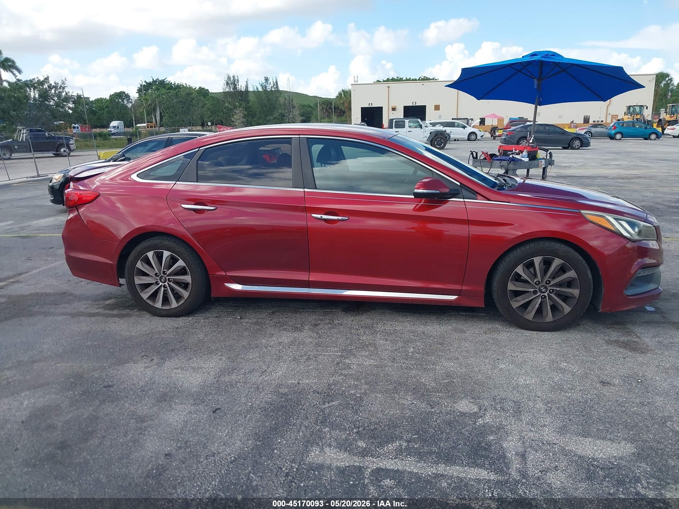 2015 Hyundai Sonata Sport Red vin: 5NPE34AF5FH098090