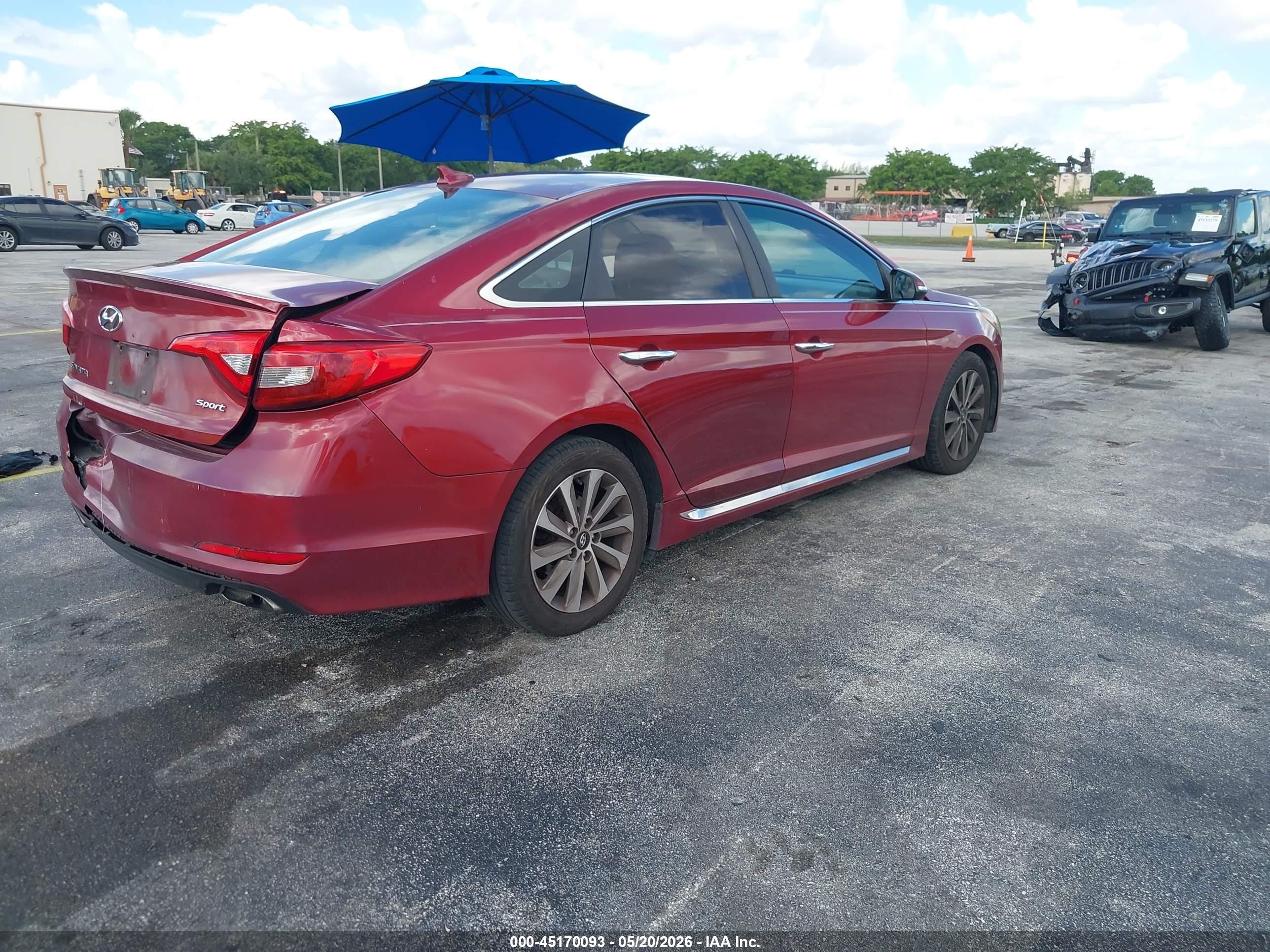 2015 Hyundai Sonata Sport Red vin: 5NPE34AF5FH098090