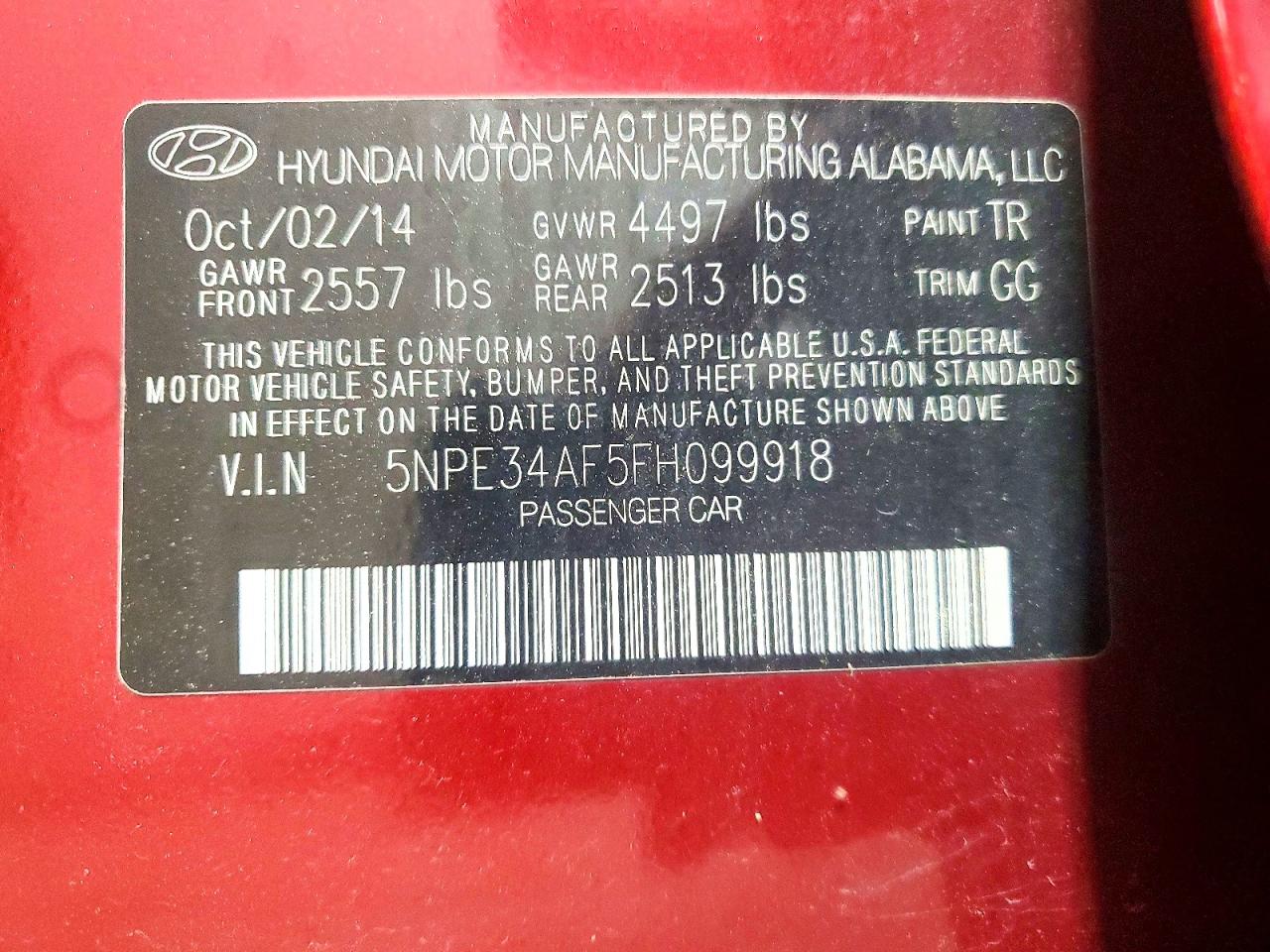 2015 Hyundai Sonata Sport Maroon vin: 5NPE34AF5FH099918