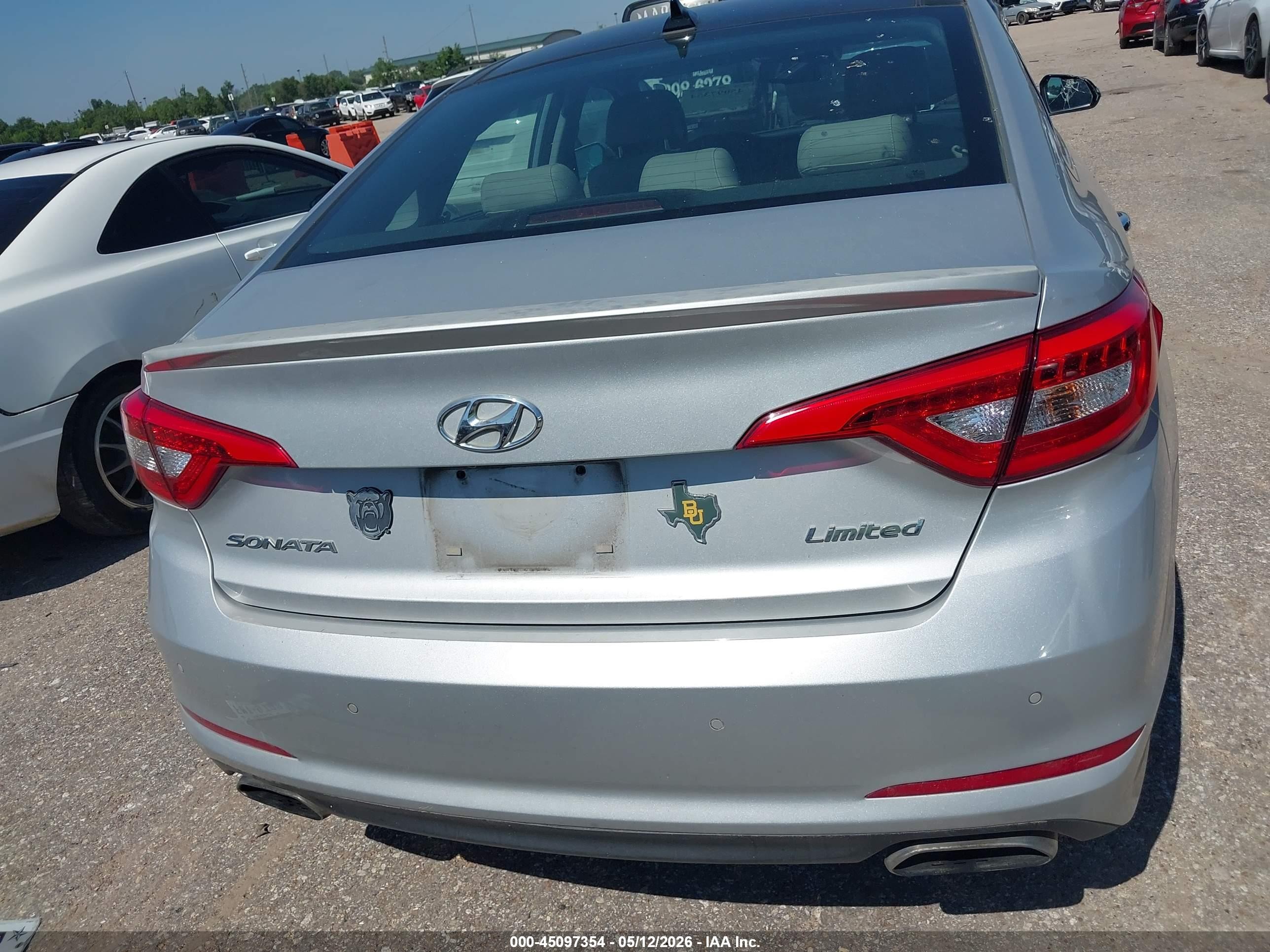 2015 Hyundai Sonata Limited Silver vin: 5NPE34AF5FH105717