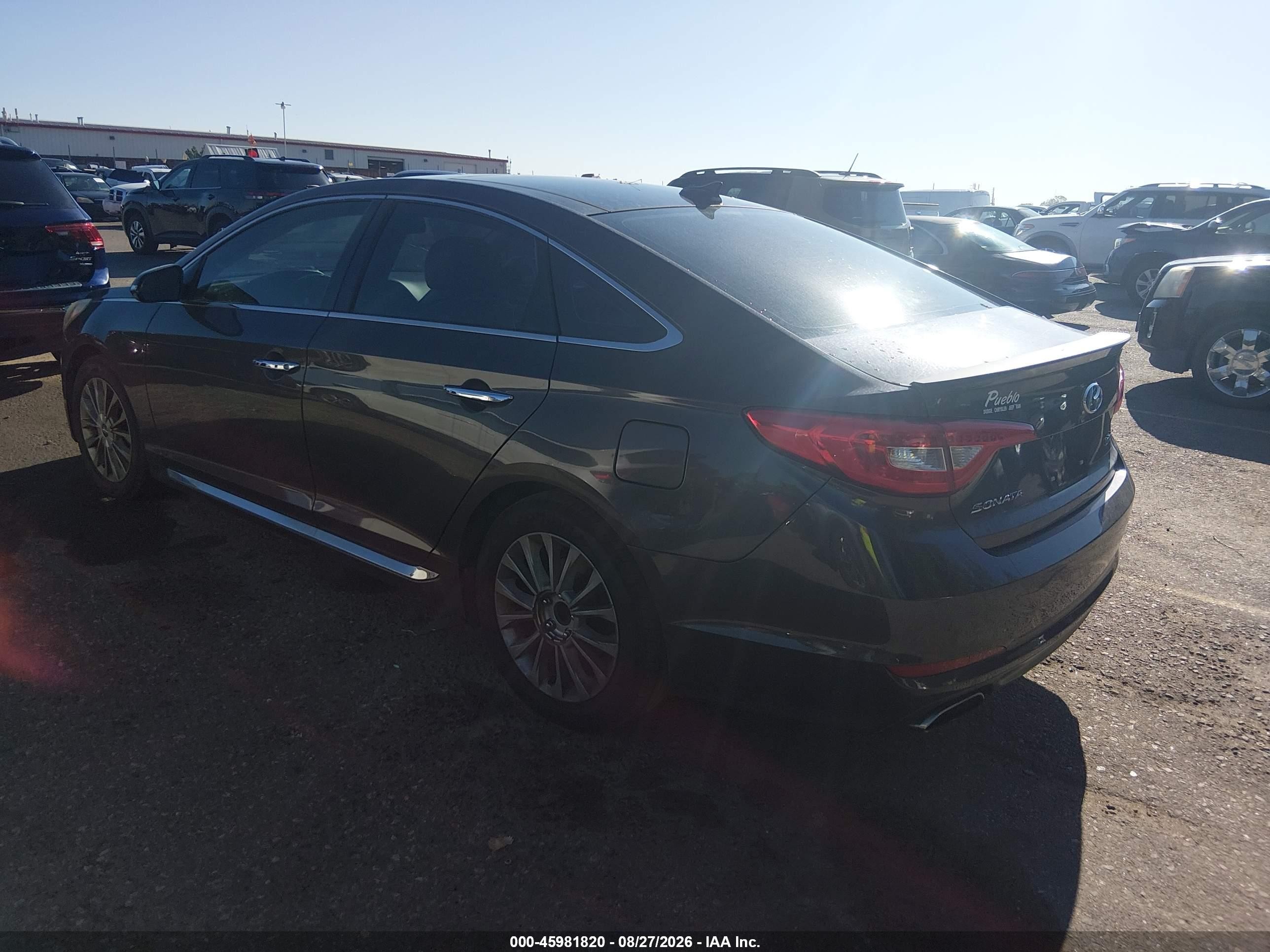 2015 Hyundai Sonata Limited Gray vin: 5NPE34AF5FH106902