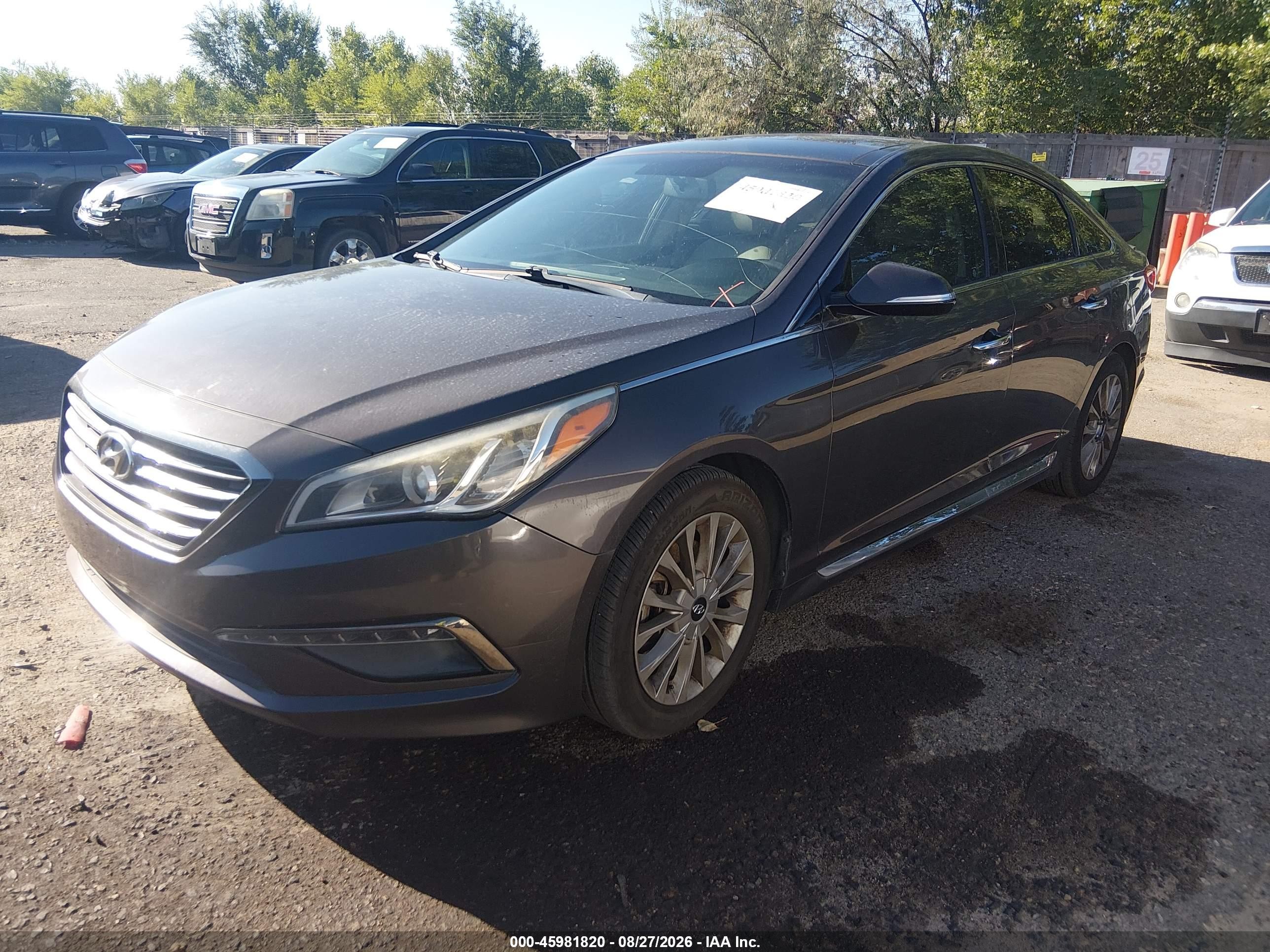 2015 Hyundai Sonata Limited Gray vin: 5NPE34AF5FH106902