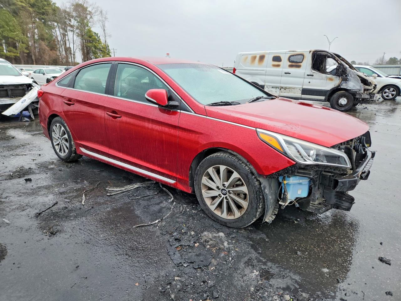 2015 Hyundai Sonata Sport Бордовый vin: 5NPE34AF5FH107502