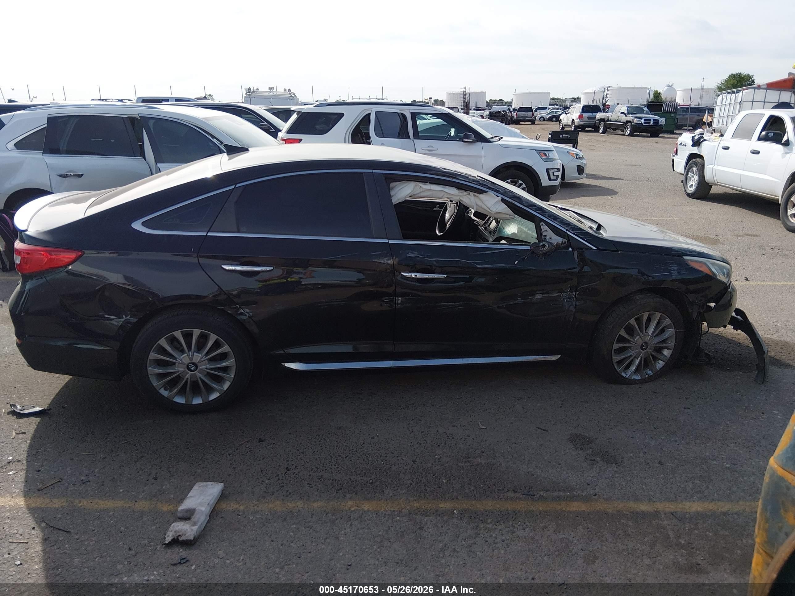 2015 Hyundai Sonata Limited Черный vin: 5NPE34AF5FH116037