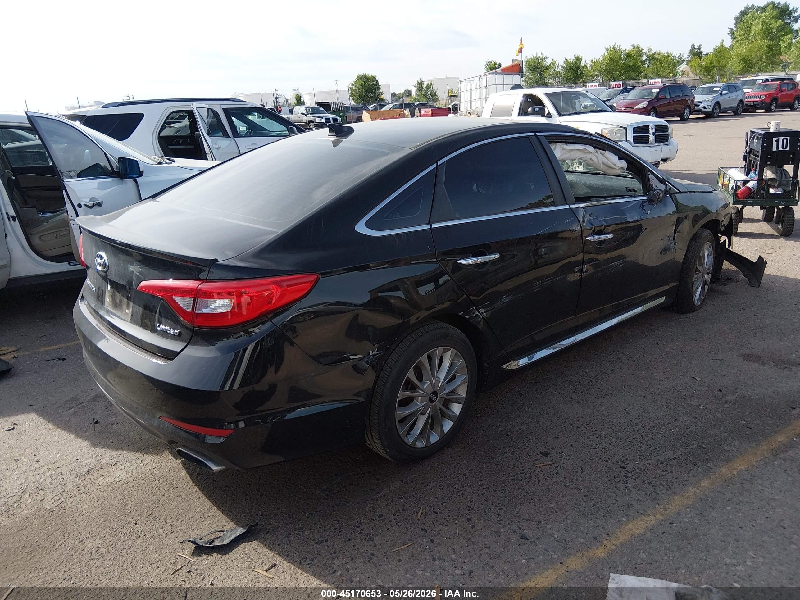 2015 Hyundai Sonata Limited Черный vin: 5NPE34AF5FH116037