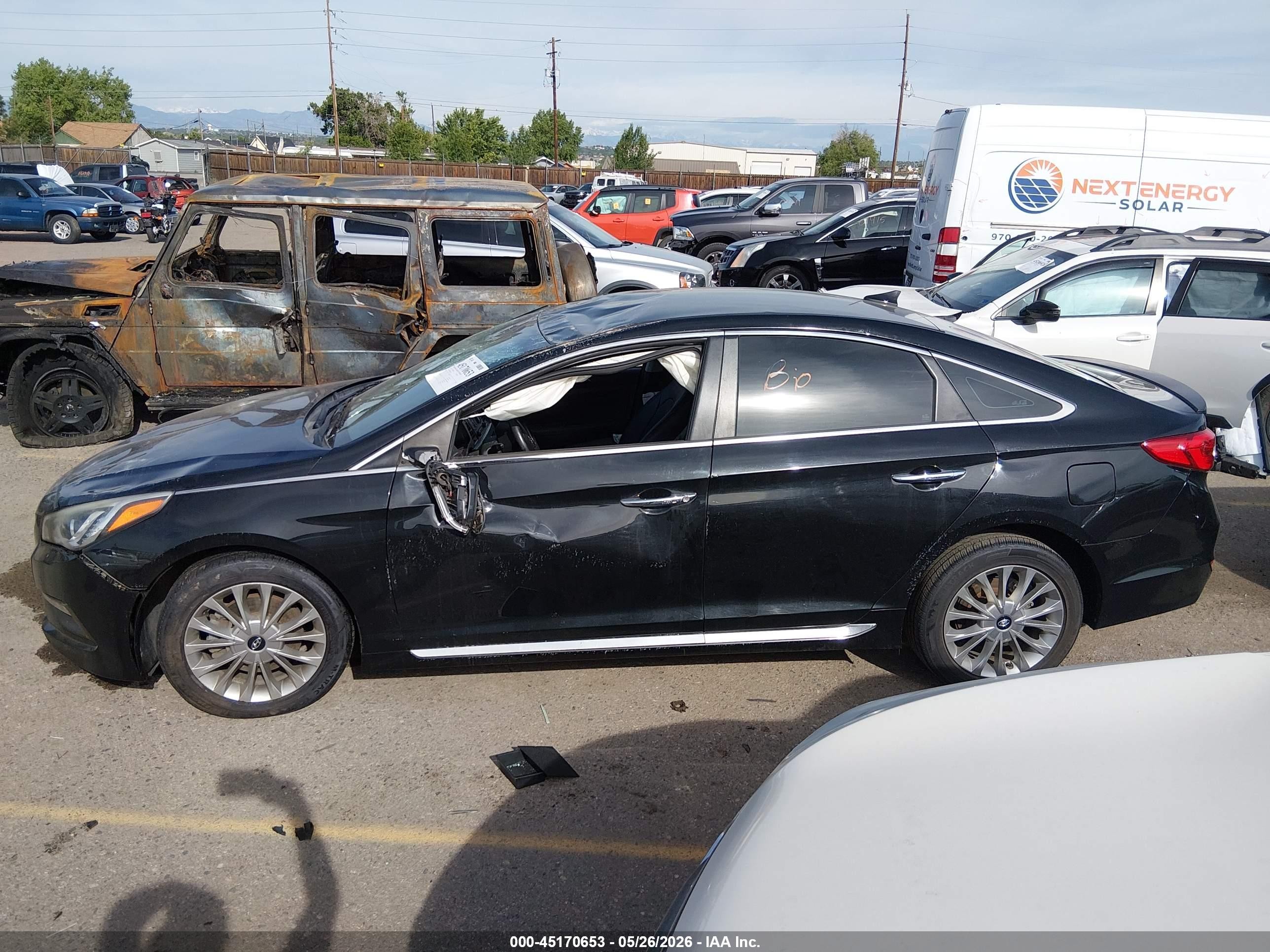 2015 Hyundai Sonata Limited Черный vin: 5NPE34AF5FH116037