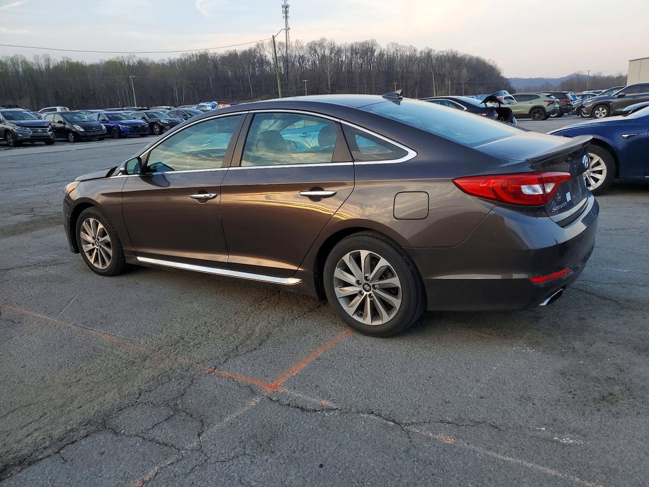 2015 Hyundai Sonata Sport Brown vin: 5NPE34AF5FH134425