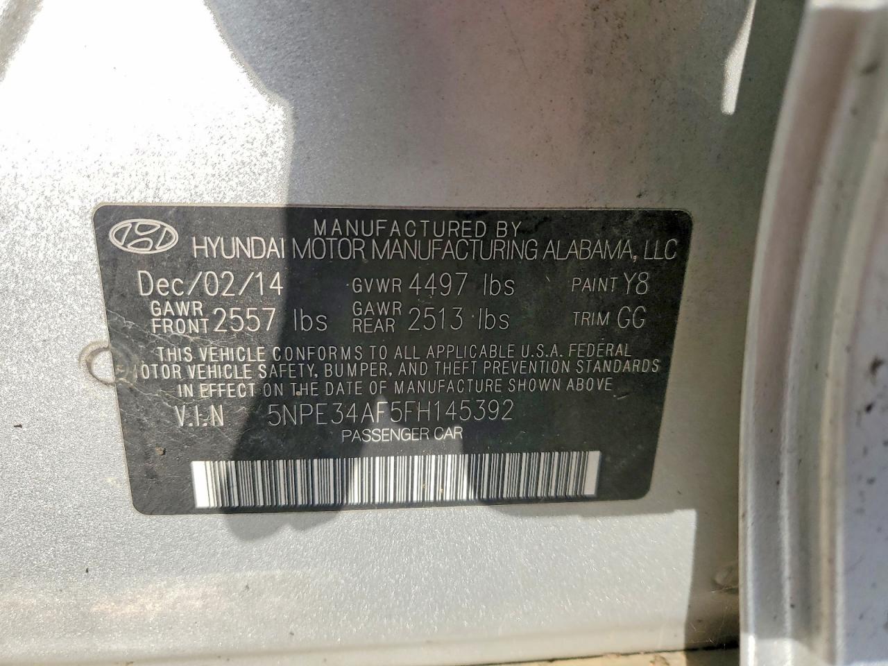 2015 Hyundai Sonata Sport Silver vin: 5NPE34AF5FH145392