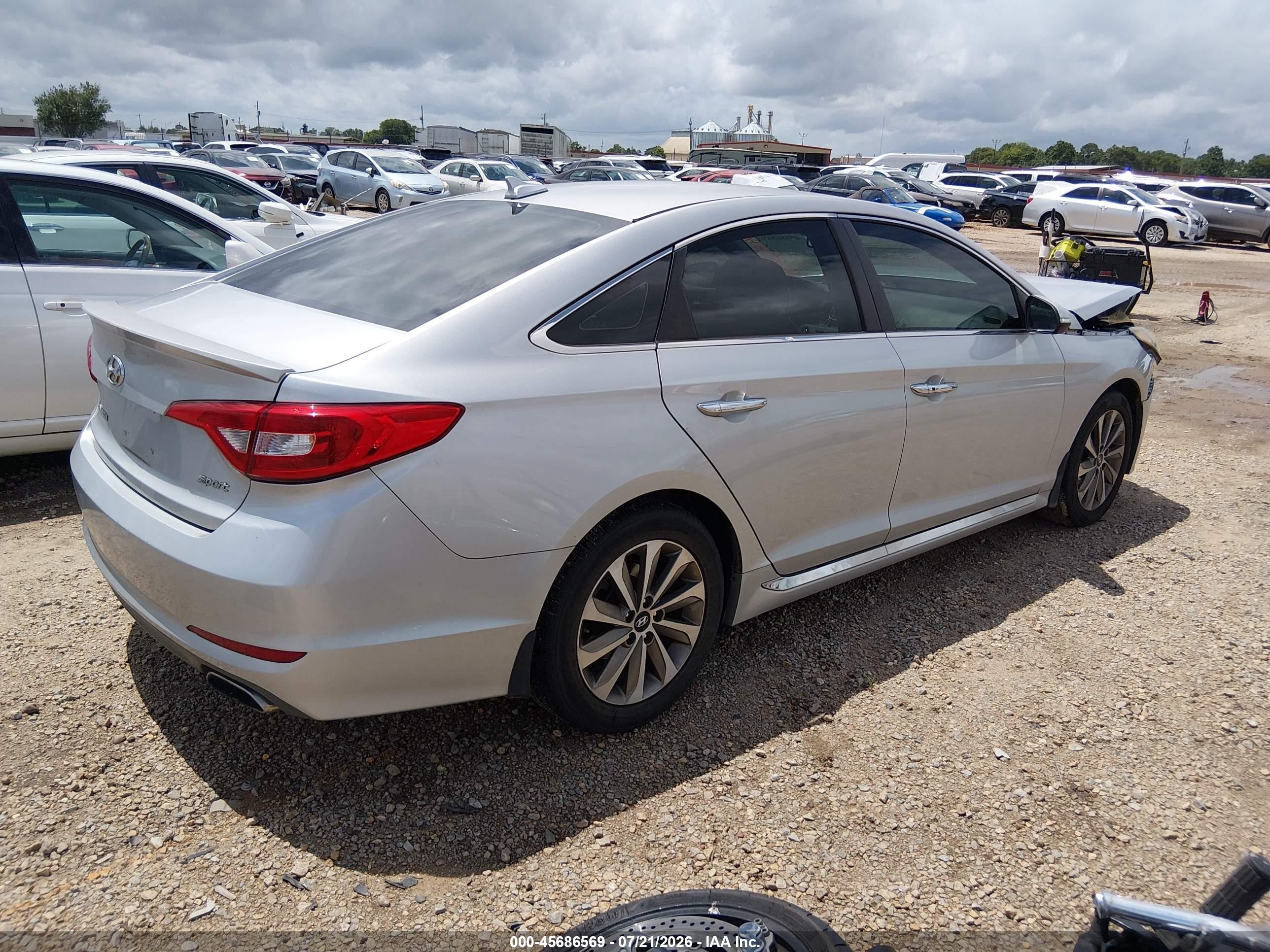 2015 Hyundai Sonata Sport Silver vin: 5NPE34AF5FH161334